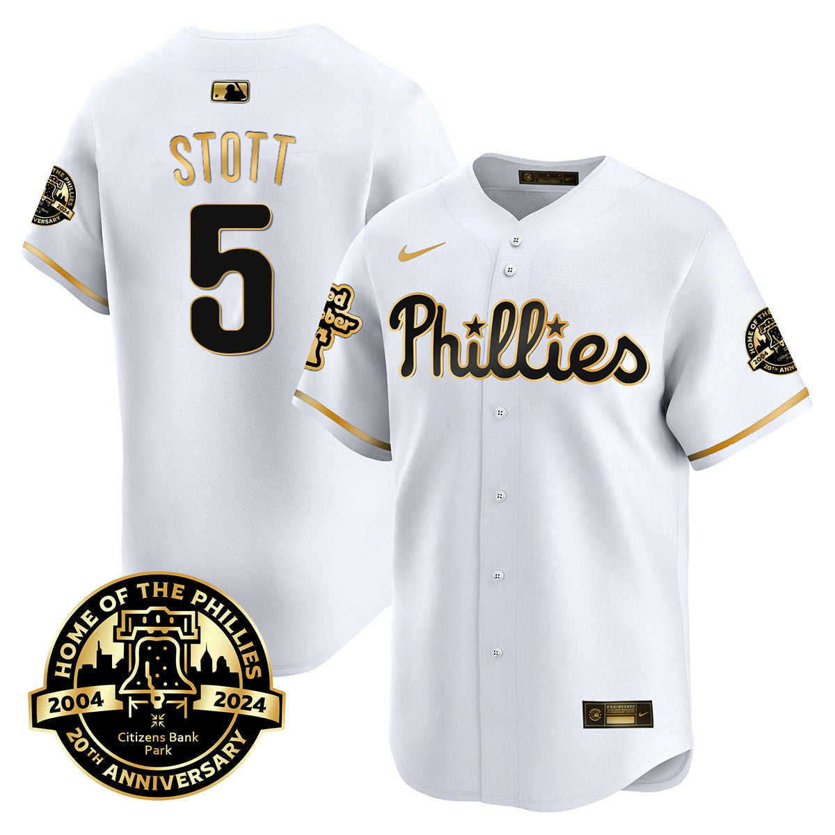 Men's Phillies Citizen Bank Park's 20Th Anniversary Jersey - All Stitched