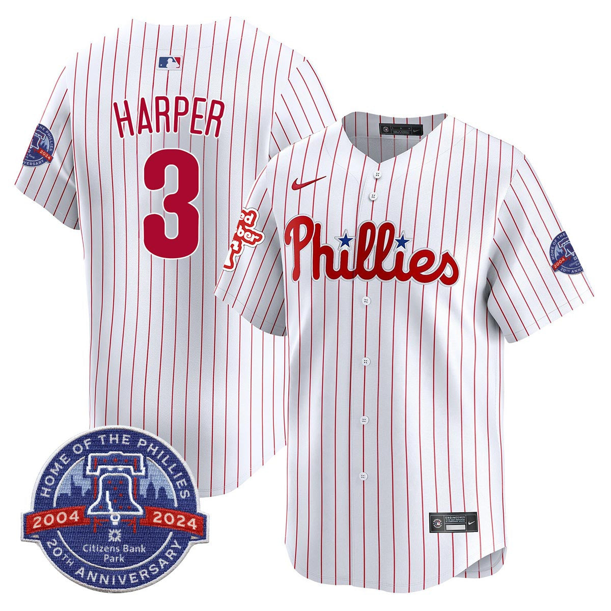 Men's Phillies Citizen Bank Park's 20Th Anniversary Jersey - All Stitched