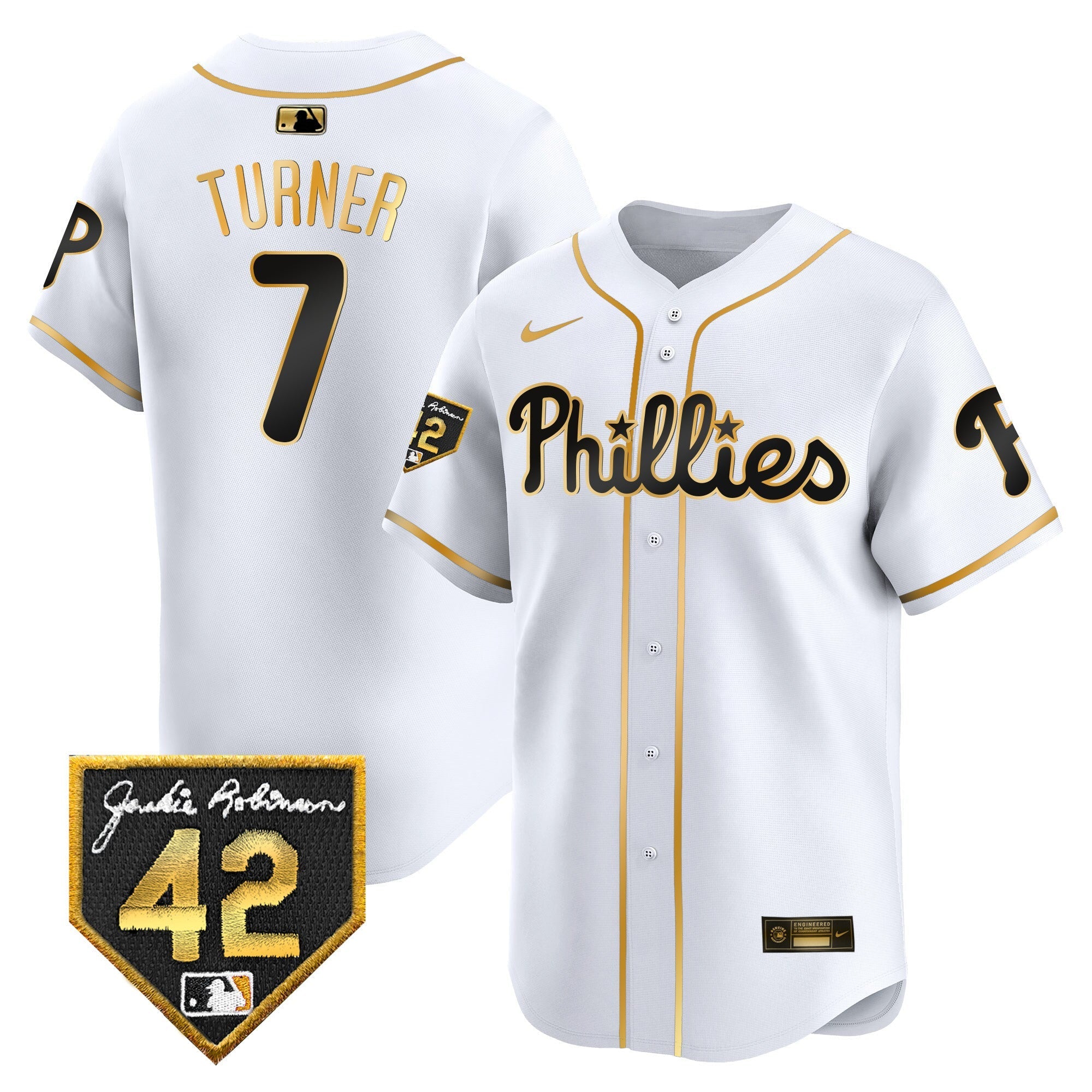 Men's Phillies 2024 Jackie Robinson Patch Vapor Premier Limited Jersey - All Stitched