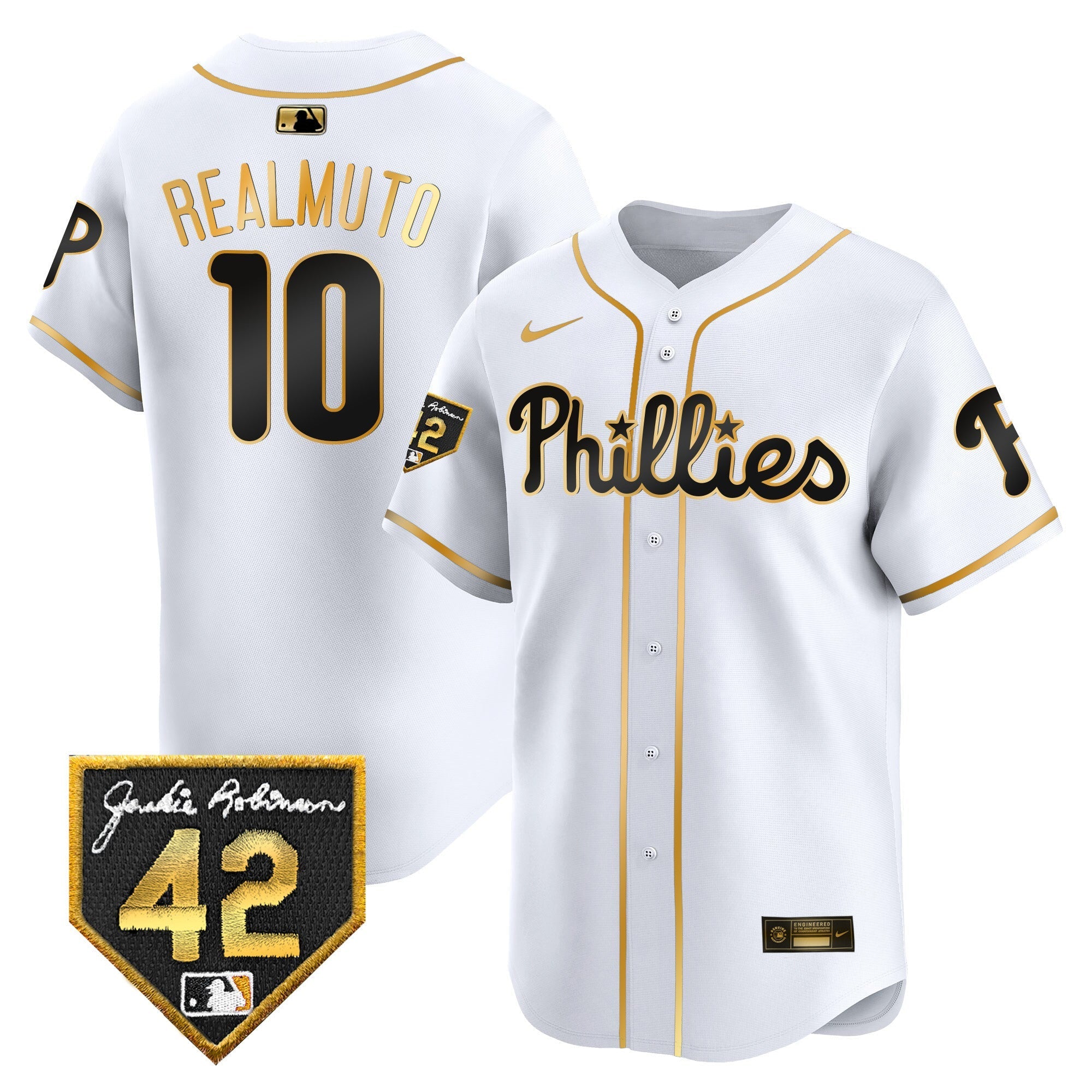 Men's Phillies 2024 Jackie Robinson Patch Vapor Premier Limited Jersey - All Stitched