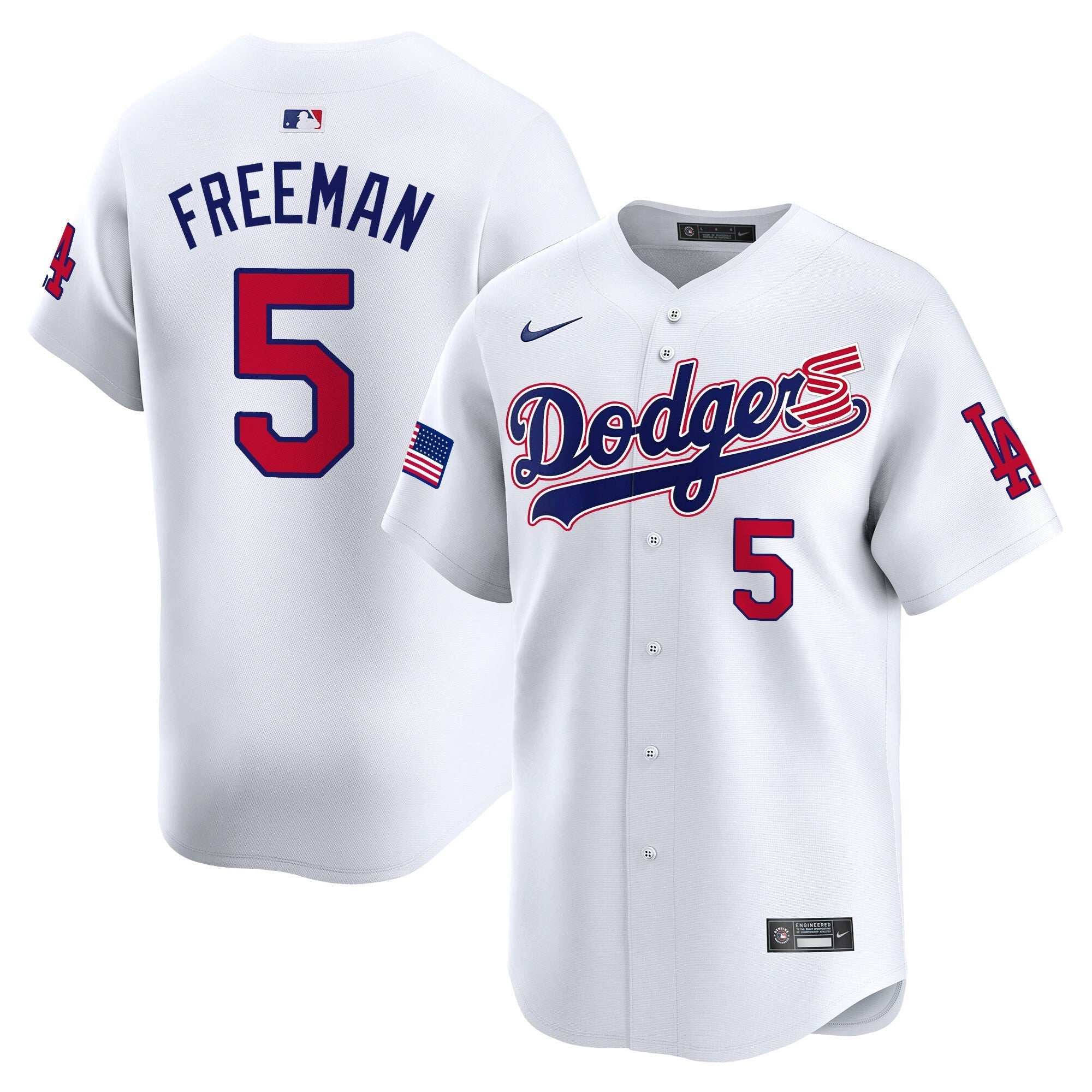 Men's Dodgers 2024 Independence Day Vapor Premier Limited Jersey - All Stitched
