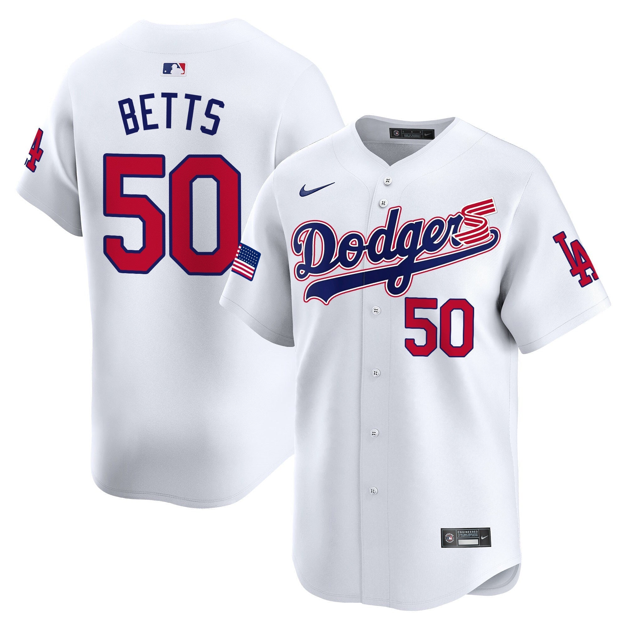 Men's Dodgers 2024 Independence Day Vapor Premier Limited Jersey - All Stitched