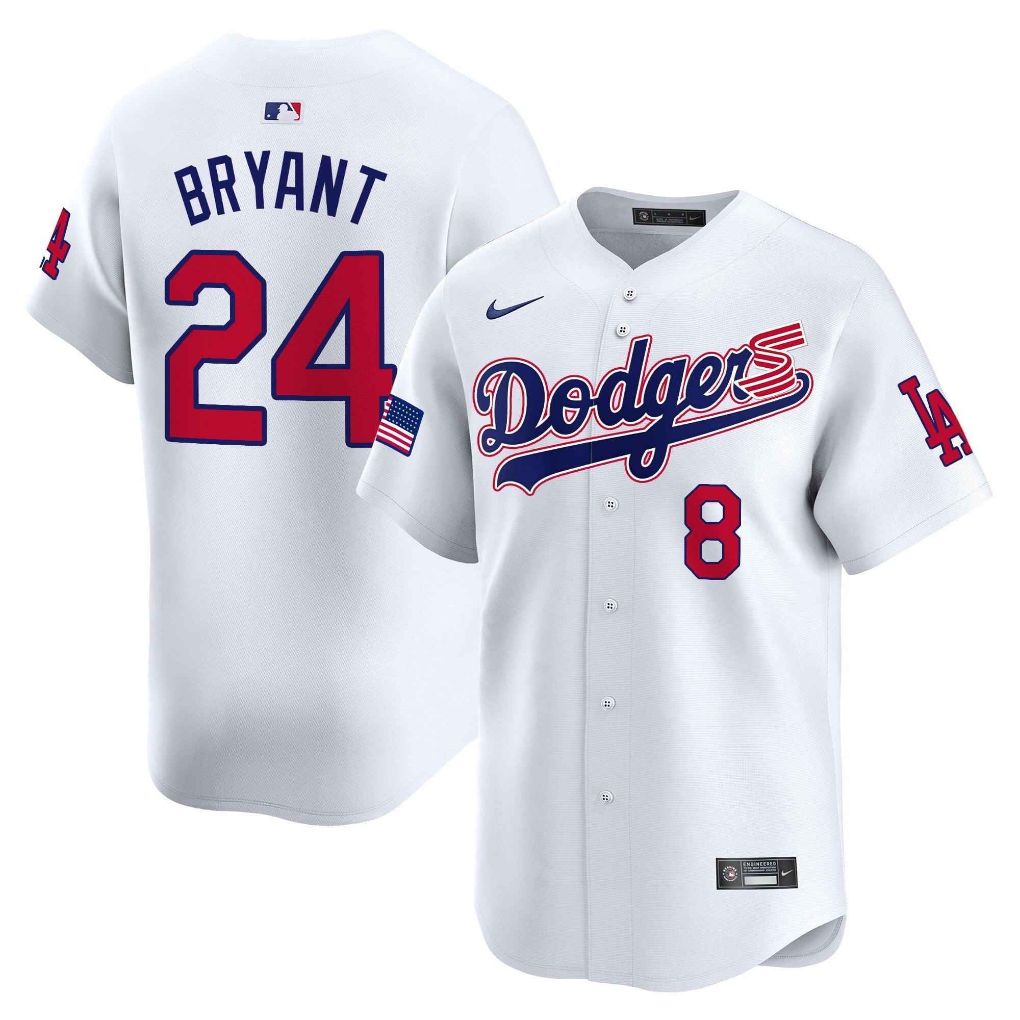 Men's Dodgers 2024 Independence Day Vapor Premier Limited Jersey - All Stitched