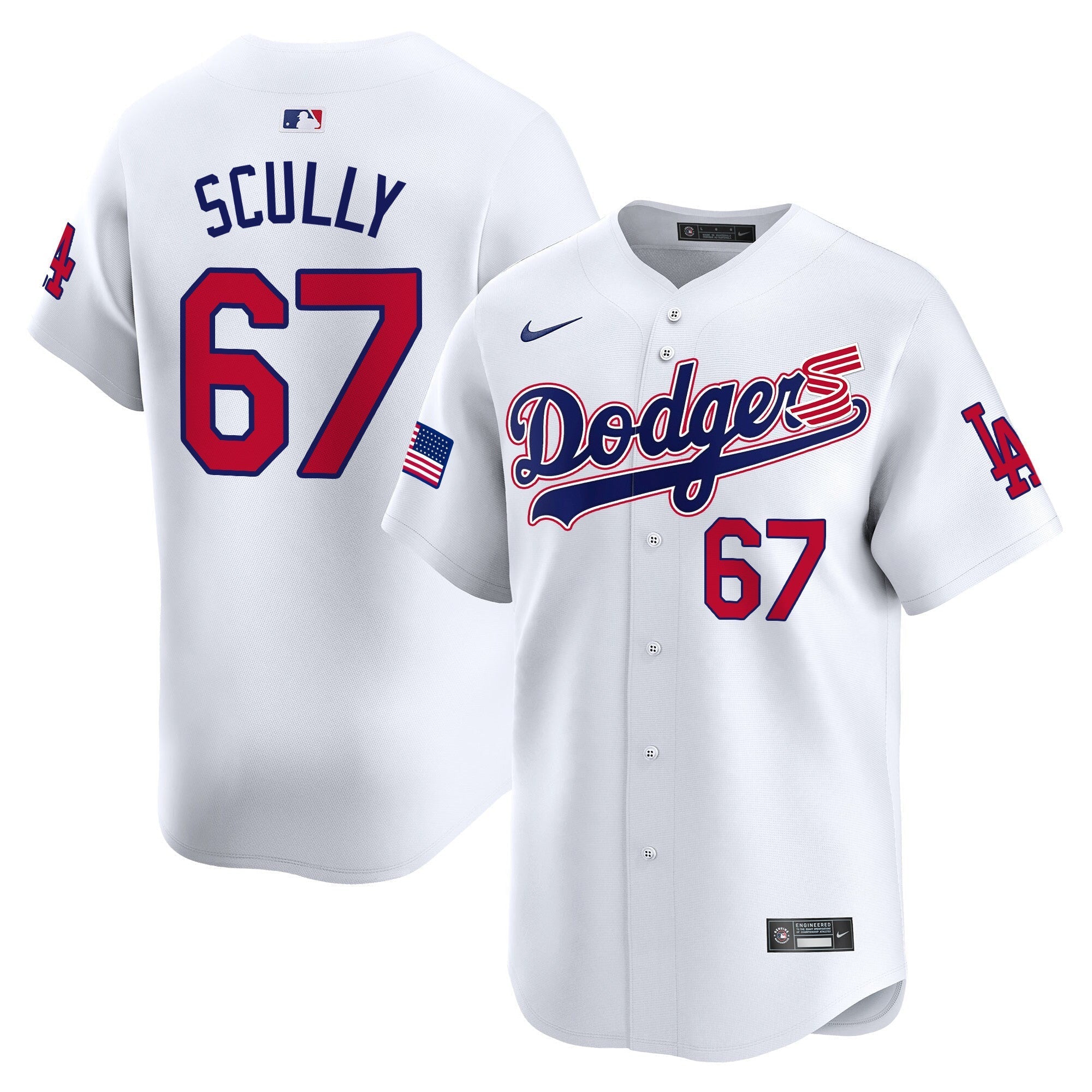 Men's Dodgers 2024 Independence Day Vapor Premier Limited Jersey - All Stitched