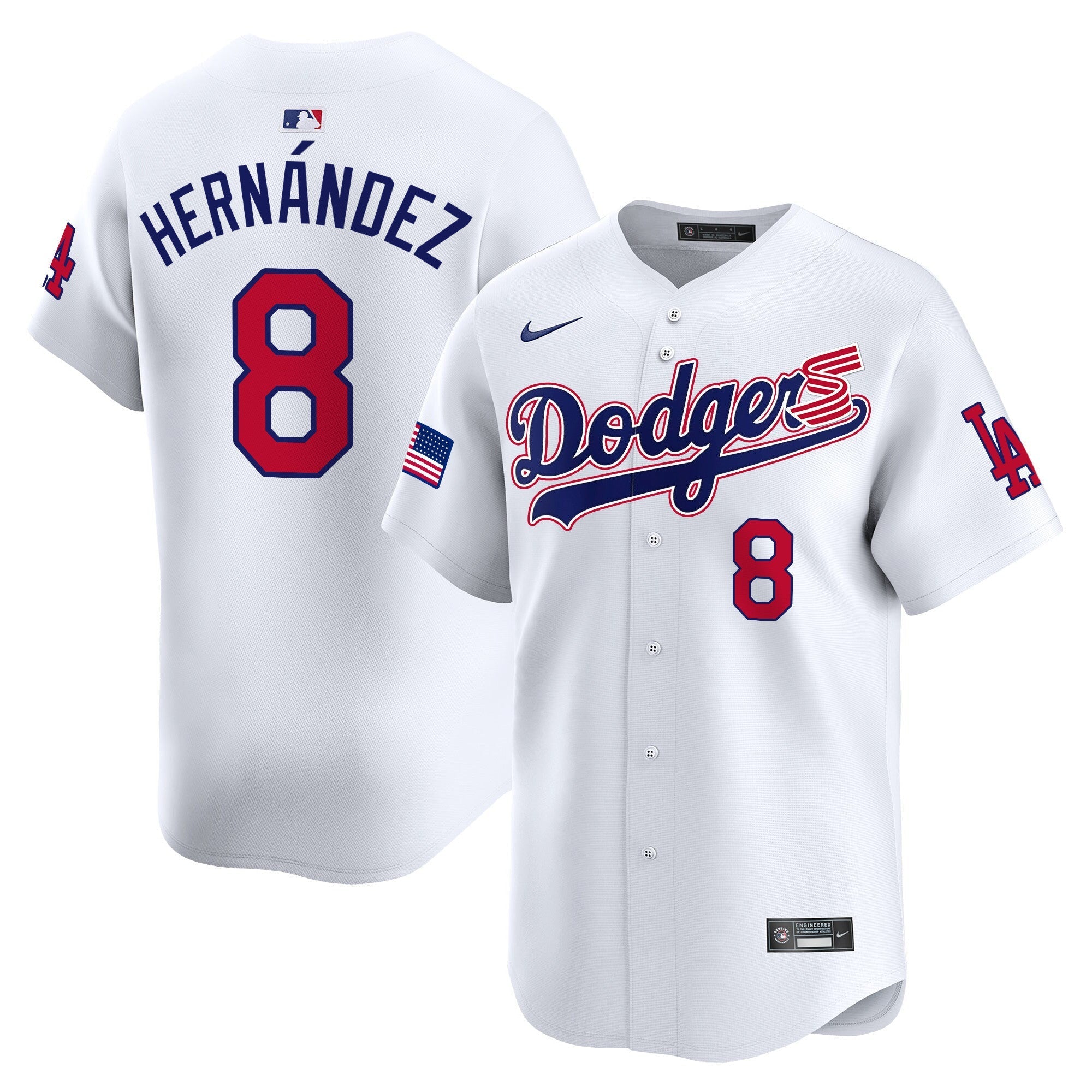 Men's Dodgers 2024 Independence Day Vapor Premier Limited Jersey - All Stitched