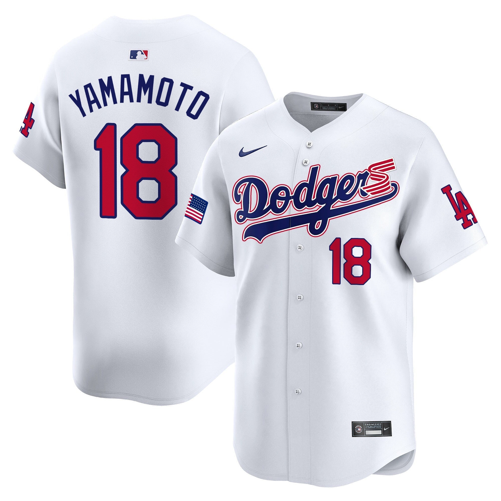 Men's Dodgers 2024 Independence Day Vapor Premier Limited Jersey - All Stitched