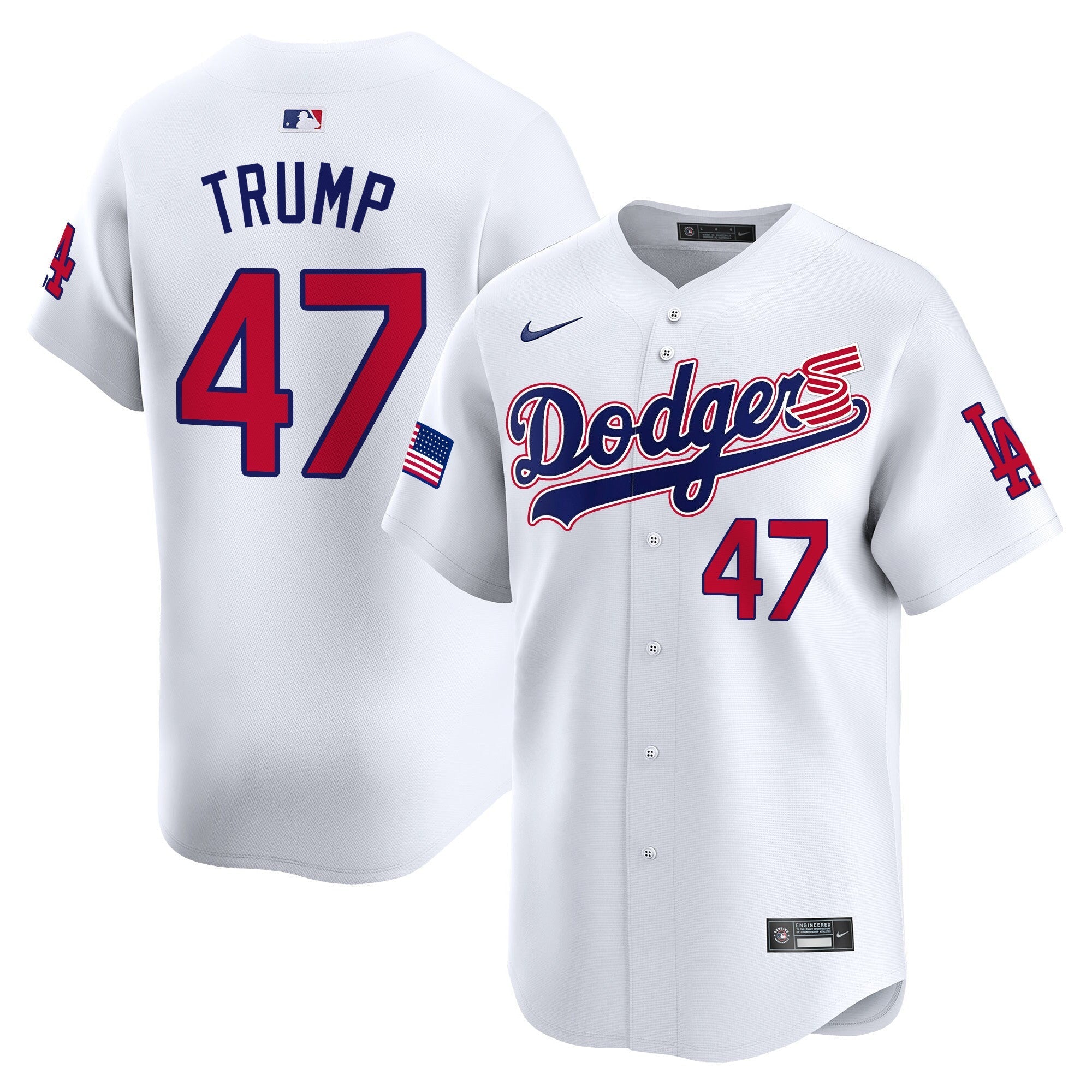 Men's Dodgers 2024 Independence Day Vapor Premier Limited Jersey - All Stitched