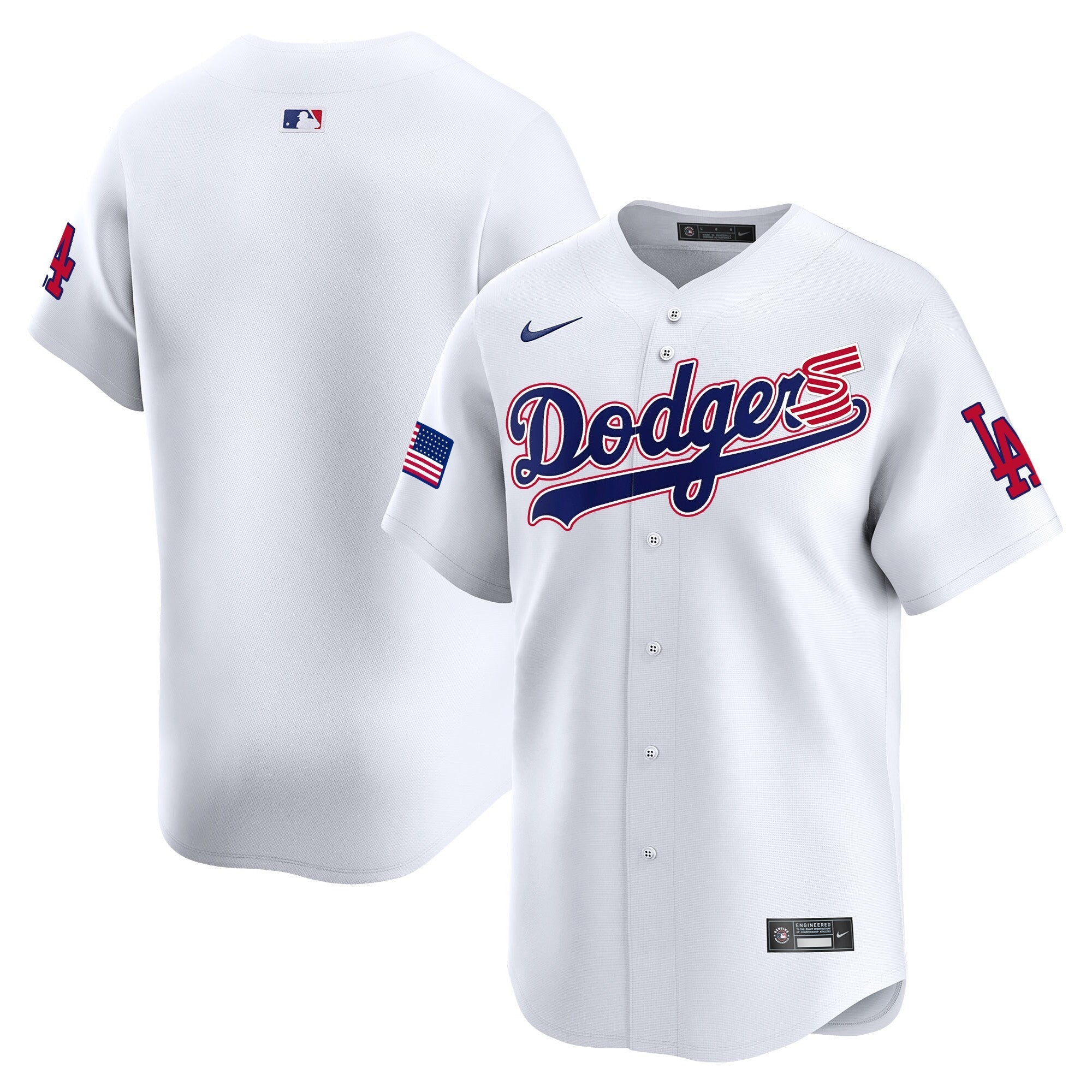 Men's Dodgers 2024 Independence Day Vapor Premier Limited Jersey - All Stitched