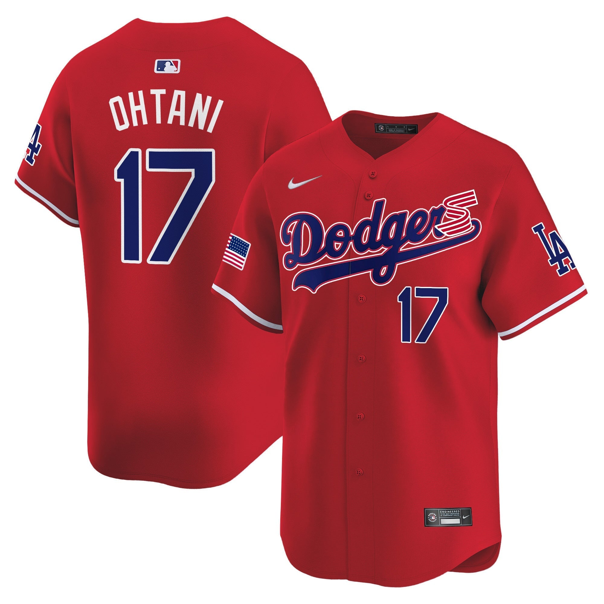 Men's Dodgers 2024 Independence Day Vapor Premier Limited Jersey - All Stitched