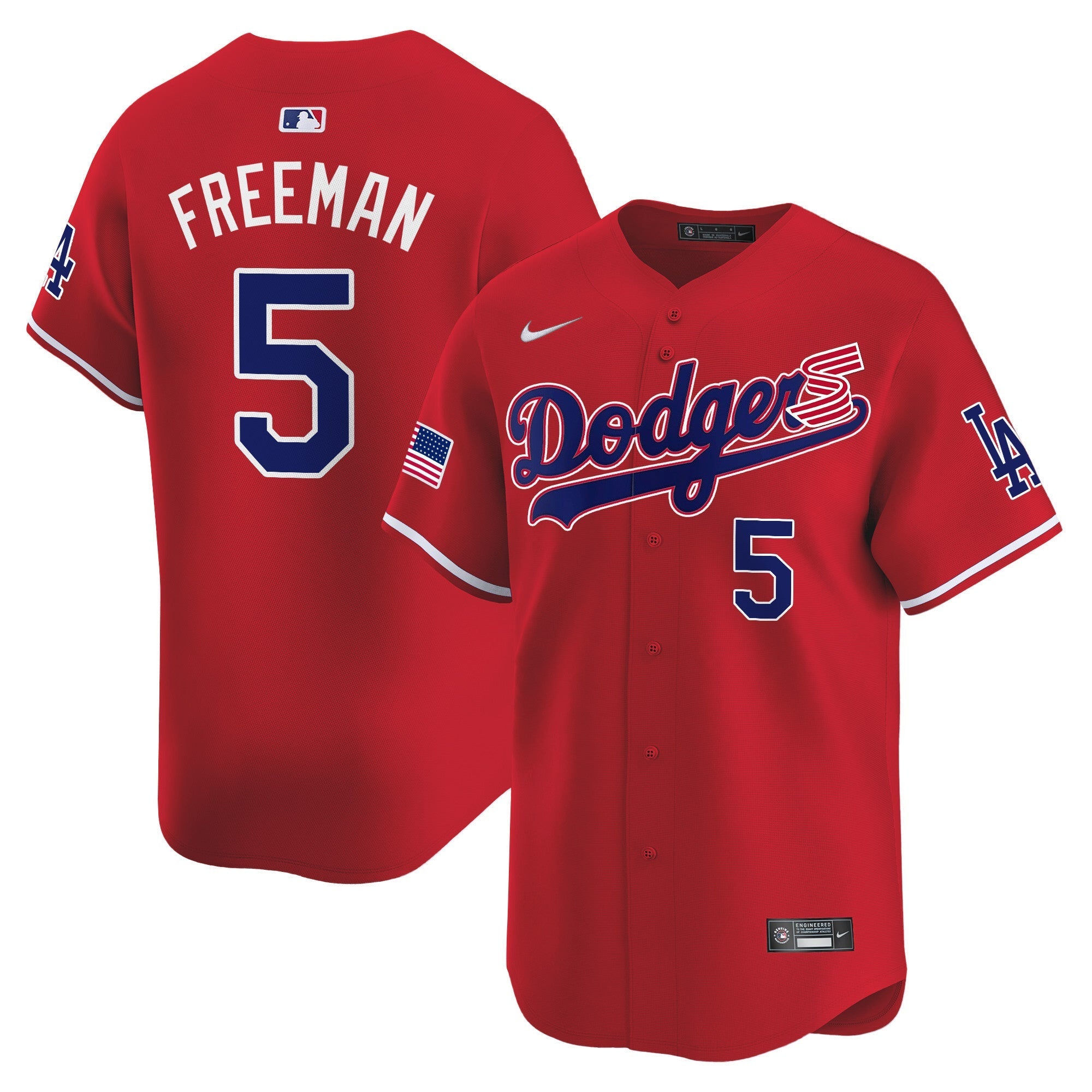 Men's Dodgers 2024 Independence Day Vapor Premier Limited Jersey - All Stitched