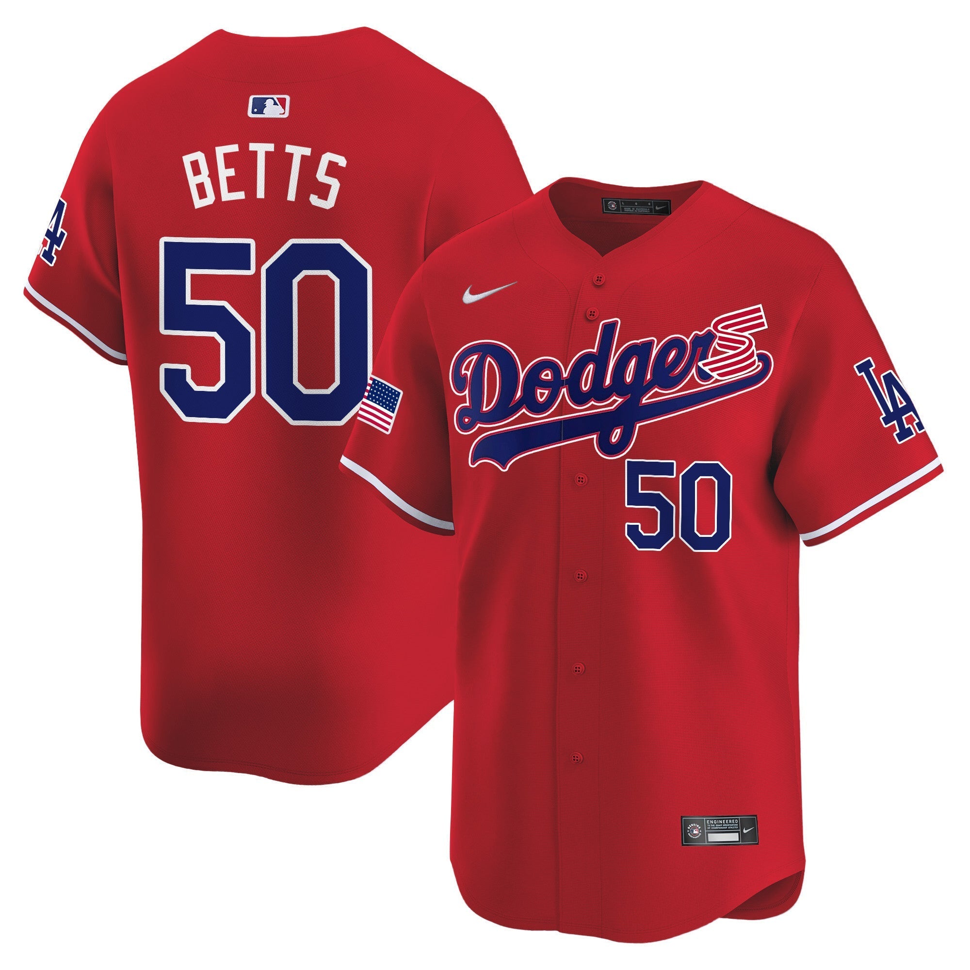 Men's Dodgers 2024 Independence Day Vapor Premier Limited Jersey - All Stitched