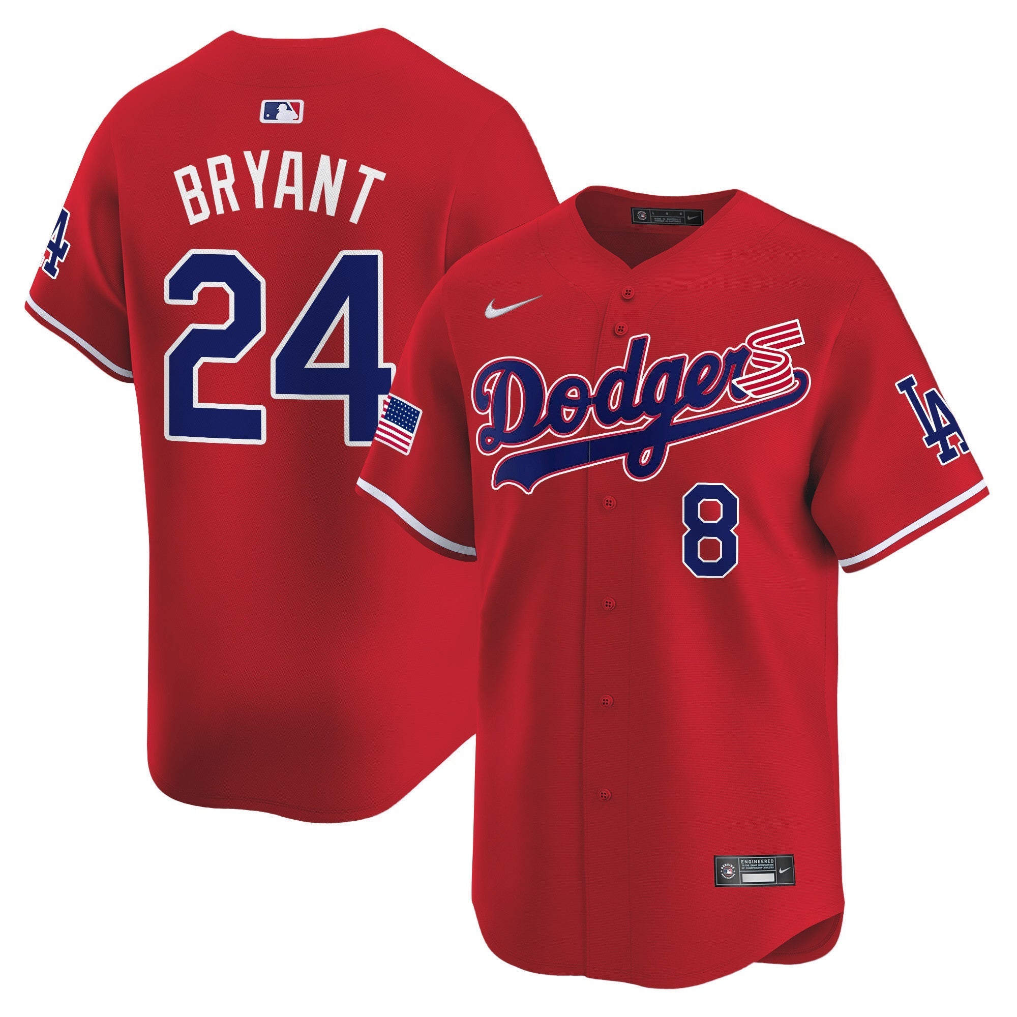 Men's Dodgers 2024 Independence Day Vapor Premier Limited Jersey - All Stitched