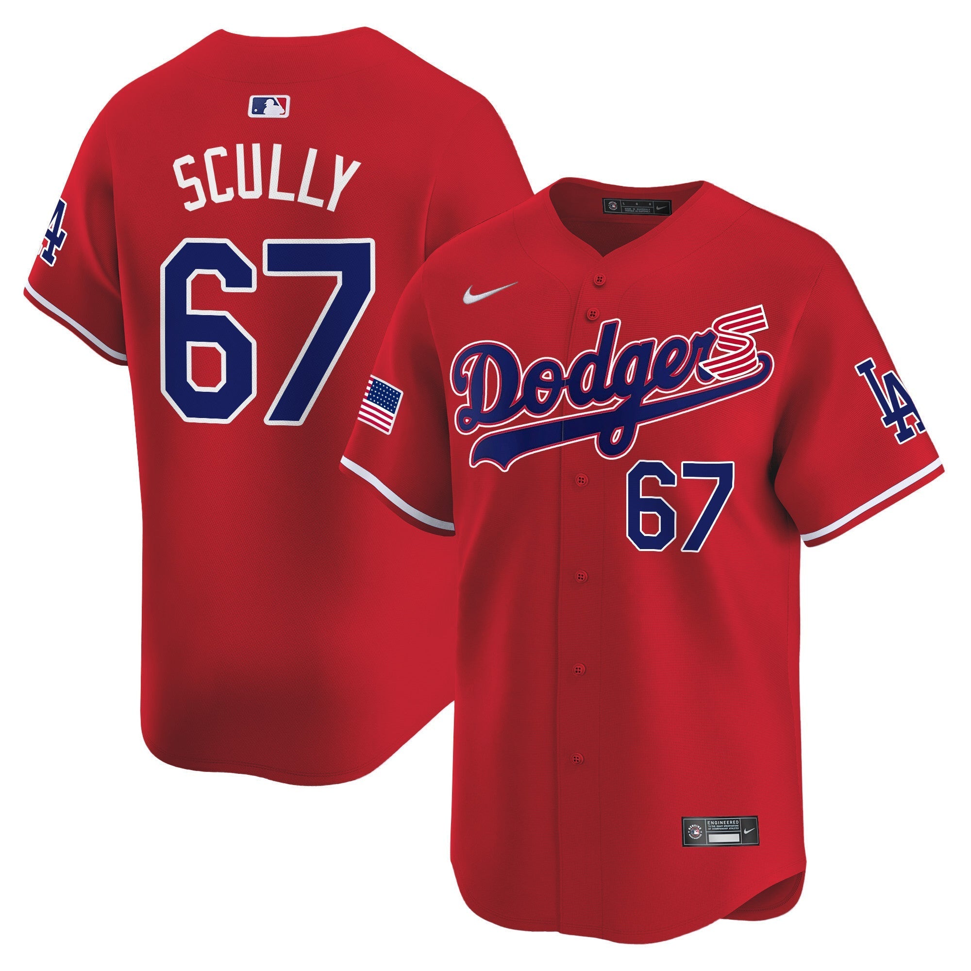 Men's Dodgers 2024 Independence Day Vapor Premier Limited Jersey - All Stitched