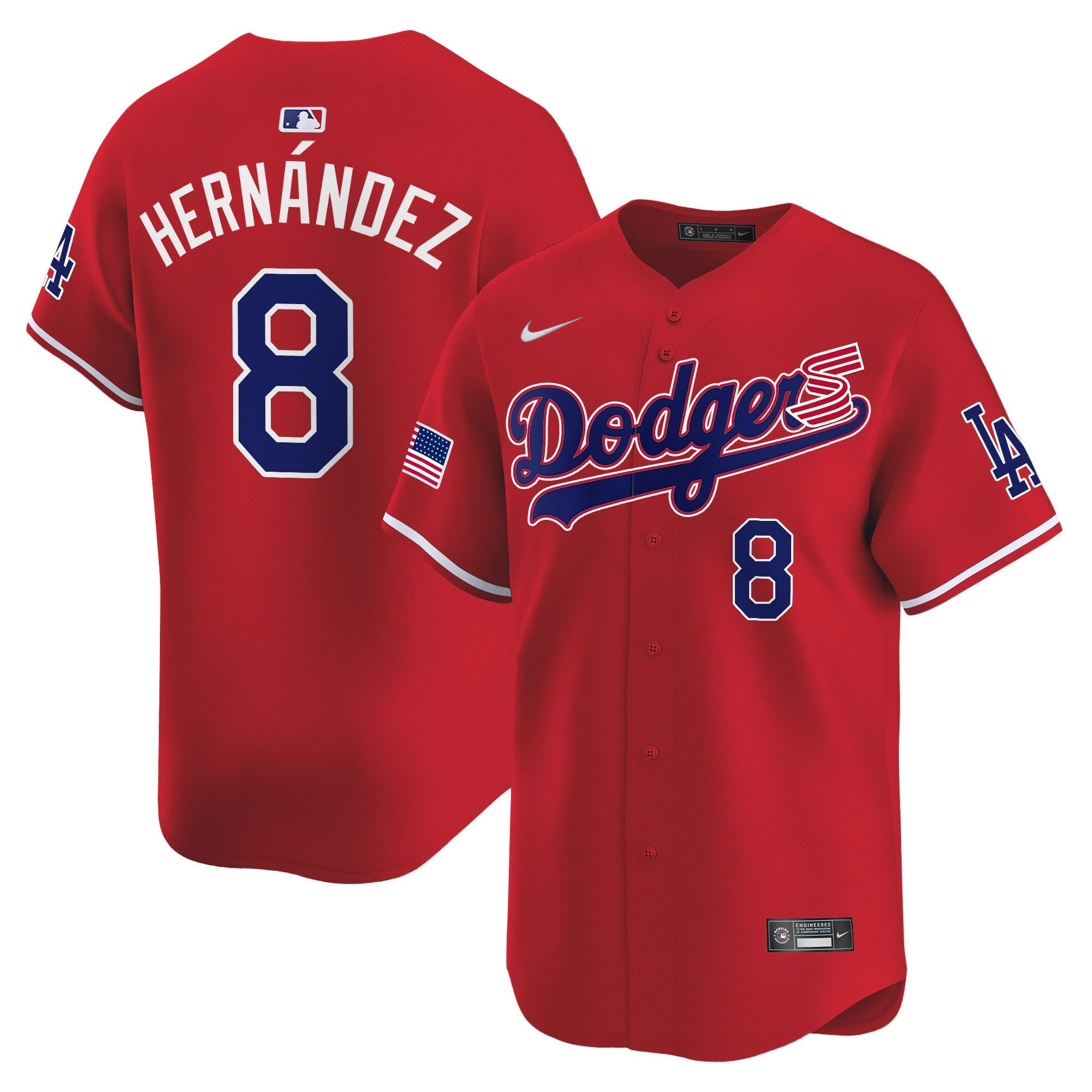 Men's Dodgers 2024 Independence Day Vapor Premier Limited Jersey - All Stitched