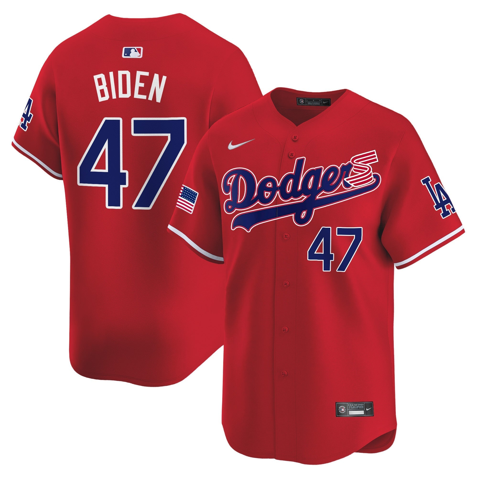 Men's Dodgers 2024 Independence Day Vapor Premier Limited Jersey - All Stitched
