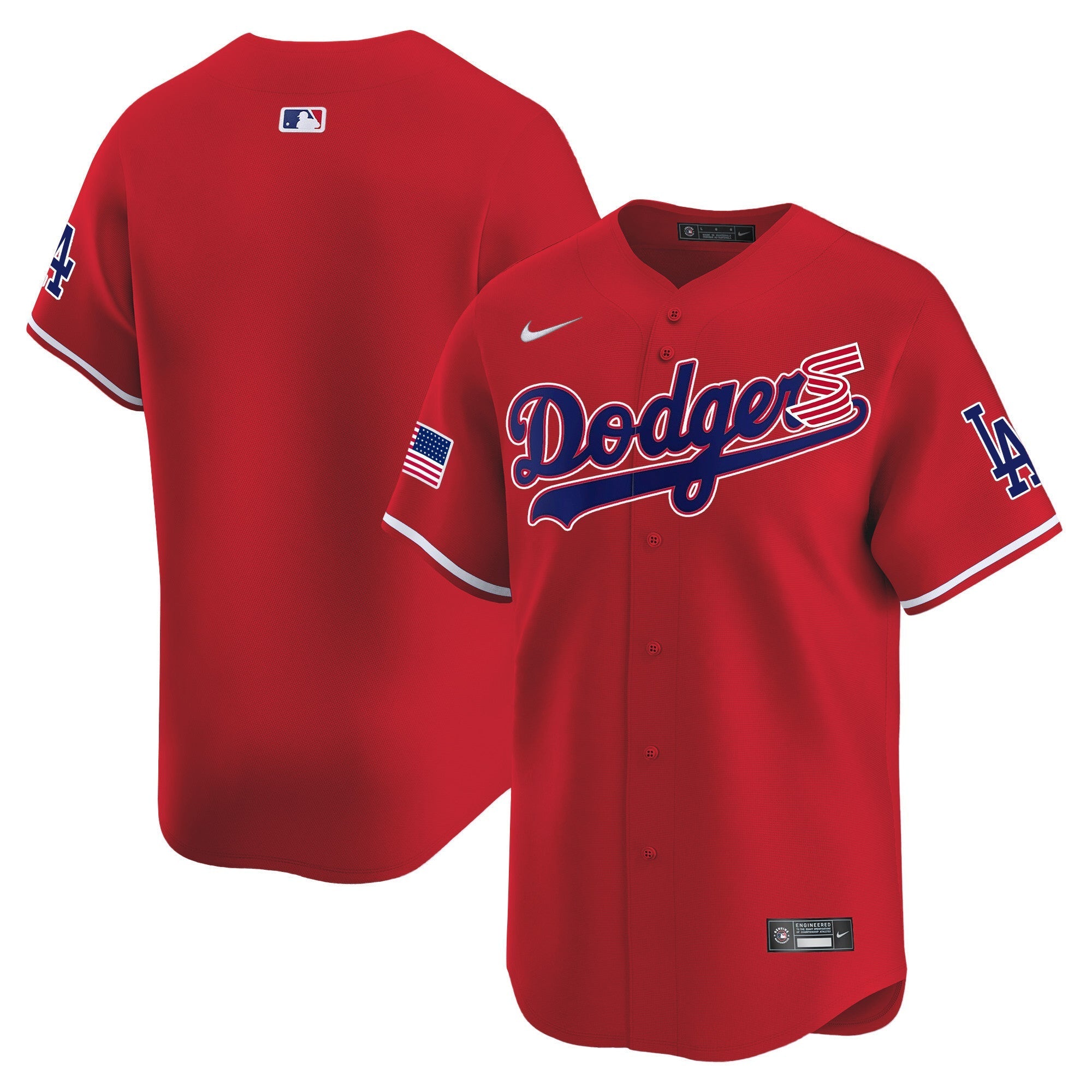 Men's Dodgers 2024 Independence Day Vapor Premier Limited Jersey - All Stitched