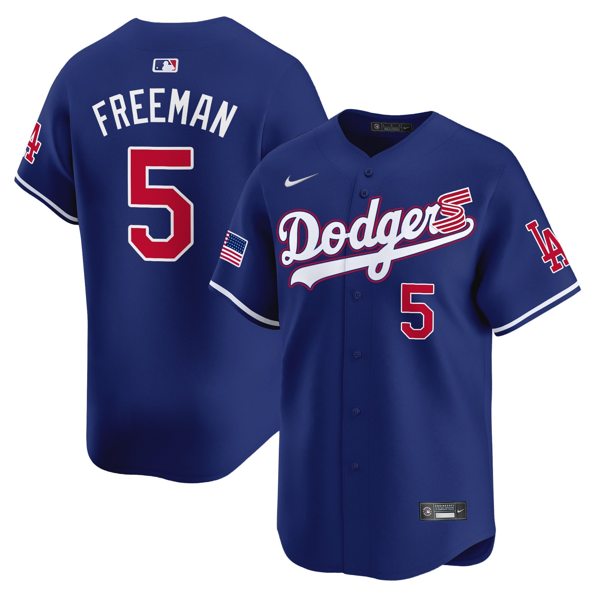 Men's Dodgers 2024 Independence Day Vapor Premier Limited Jersey - All Stitched