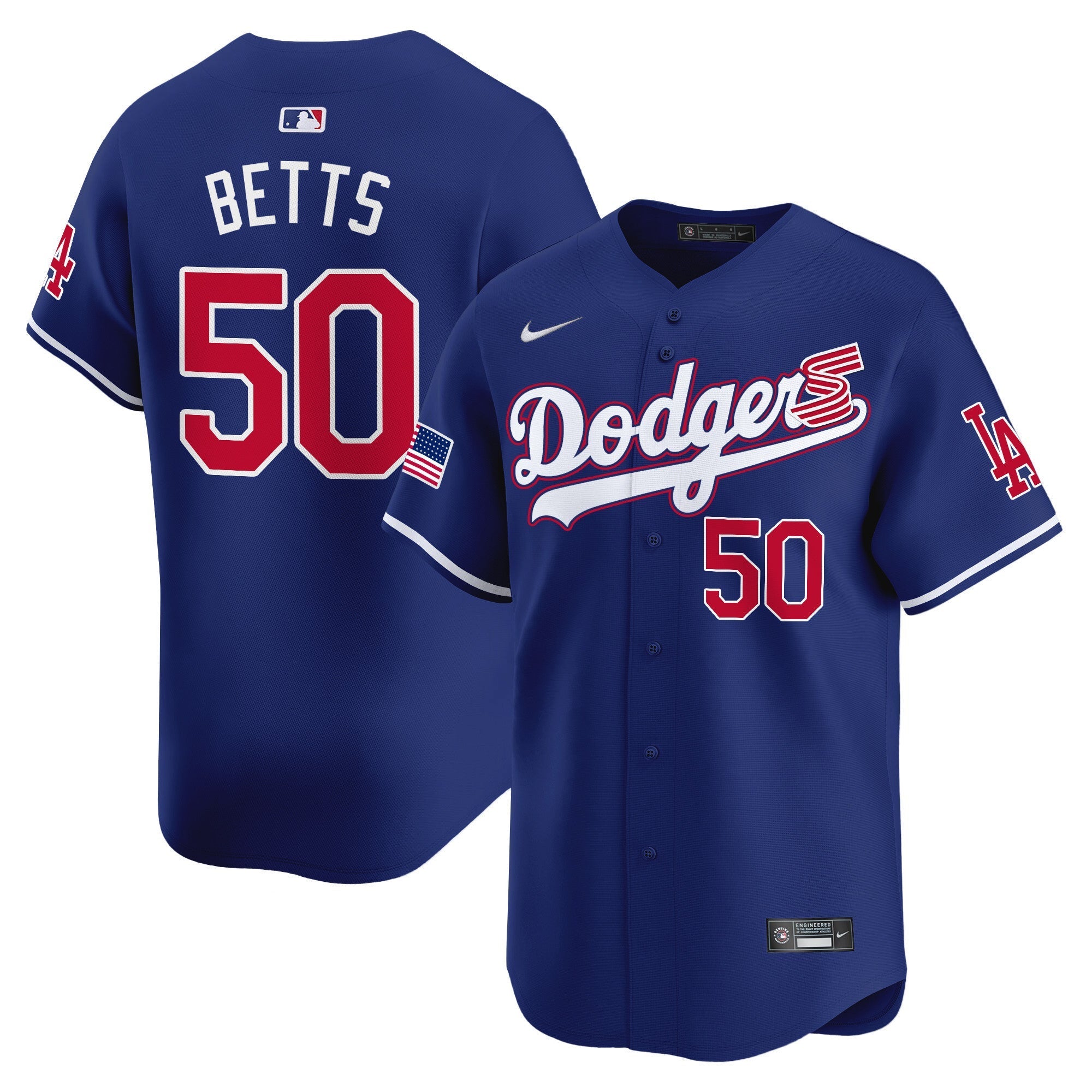 Men's Dodgers 2024 Independence Day Vapor Premier Limited Jersey - All Stitched