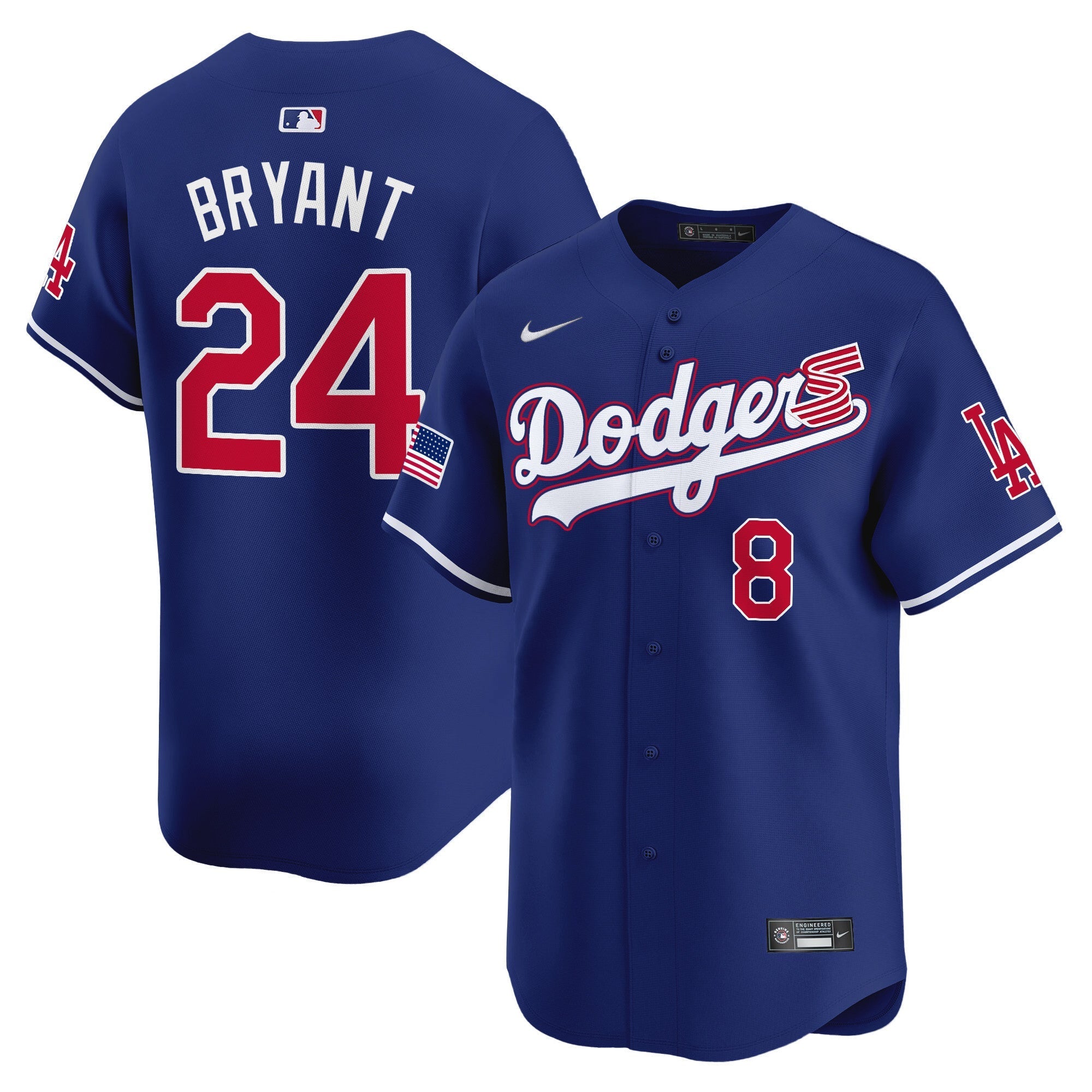 Men's Dodgers 2024 Independence Day Vapor Premier Limited Jersey - All Stitched