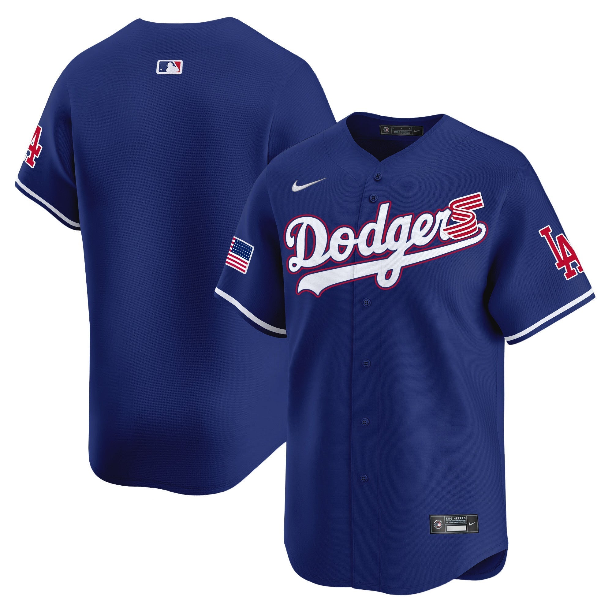 Men's Dodgers 2024 Independence Day Vapor Premier Limited Jersey - All Stitched