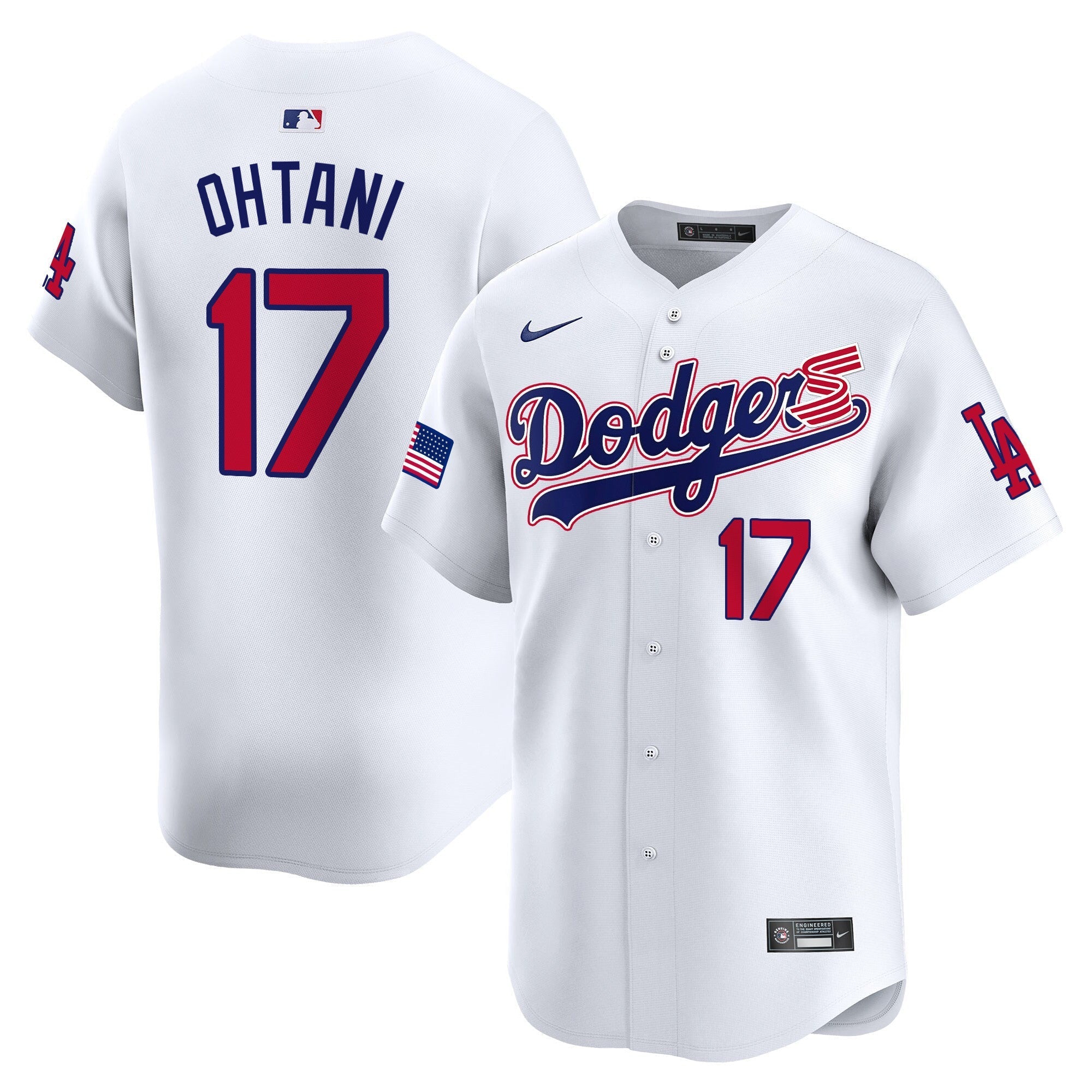 Men's Dodgers 2024 Independence Day Vapor Premier Limited Jersey - All Stitched