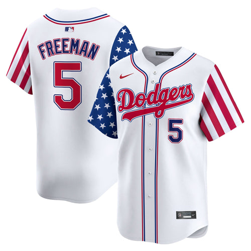 Dodgers White 2024 Independence Day Vapor Premier Limited Jersey V2 - All Stitched