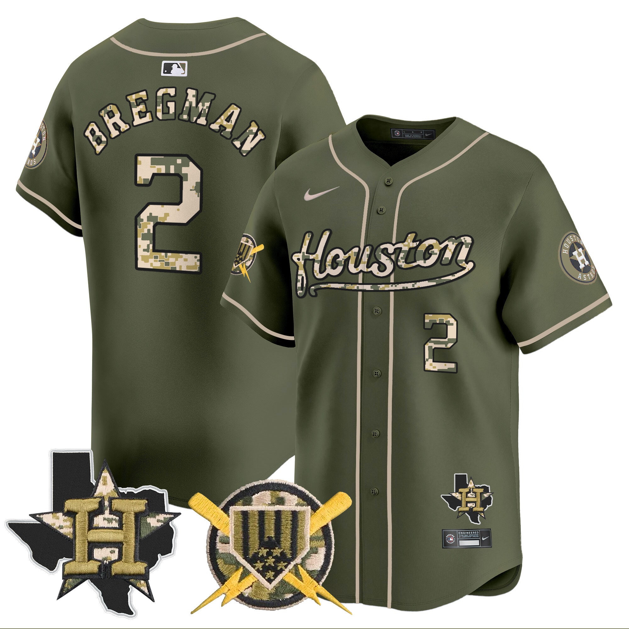 Men's Astros Armed Forces Day Vapor Premier Limited Jersey - All Stitched