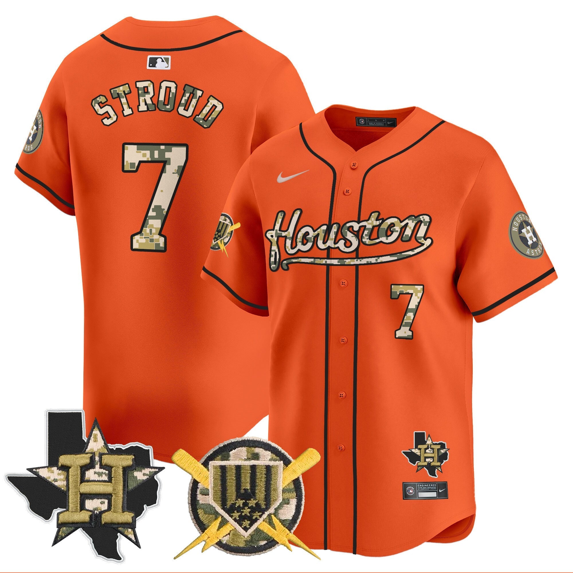 Men's Astros Armed Forces Day Vapor Premier Limited Jersey - All Stitched
