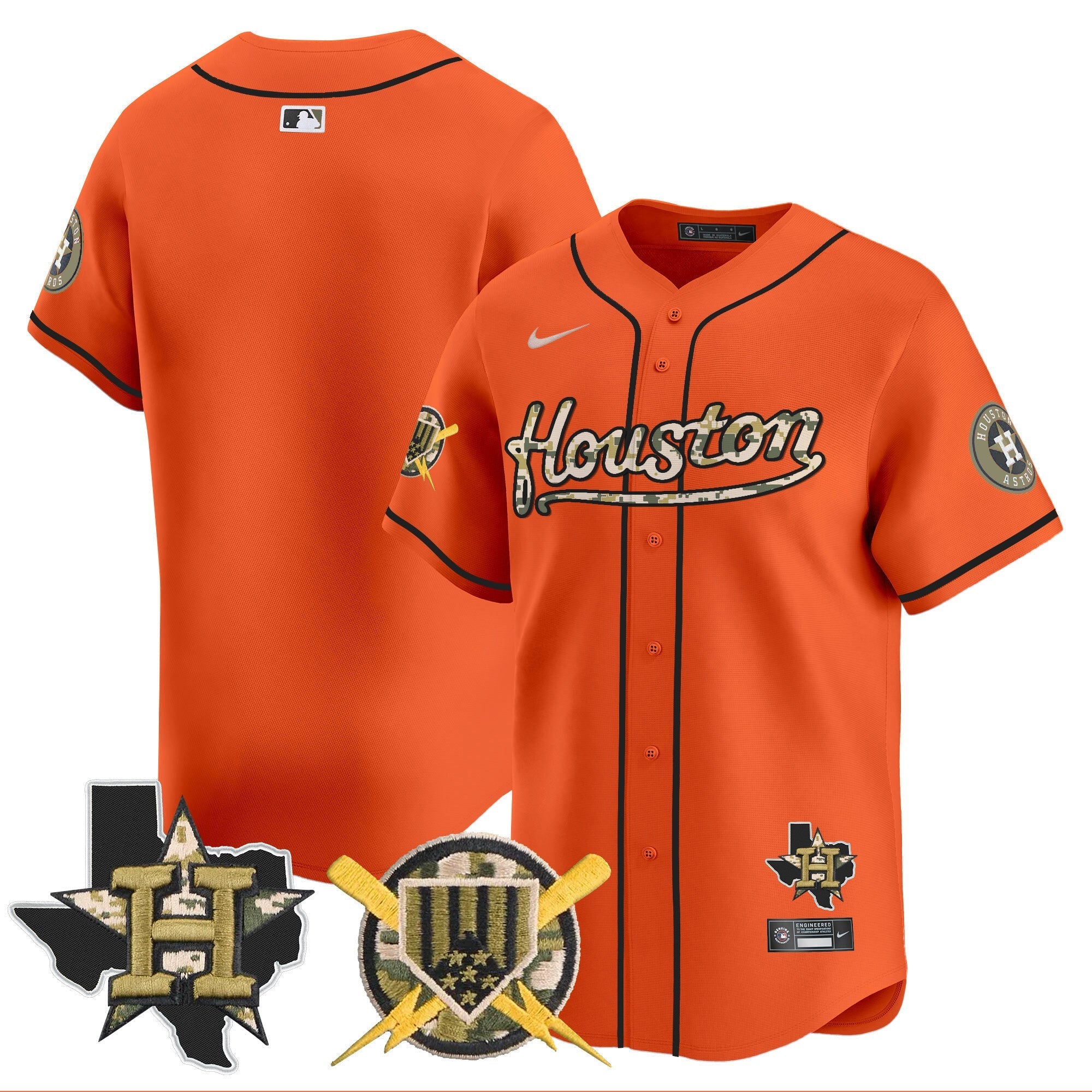 Men's Astros Armed Forces Day Vapor Premier Limited Jersey - All Stitched