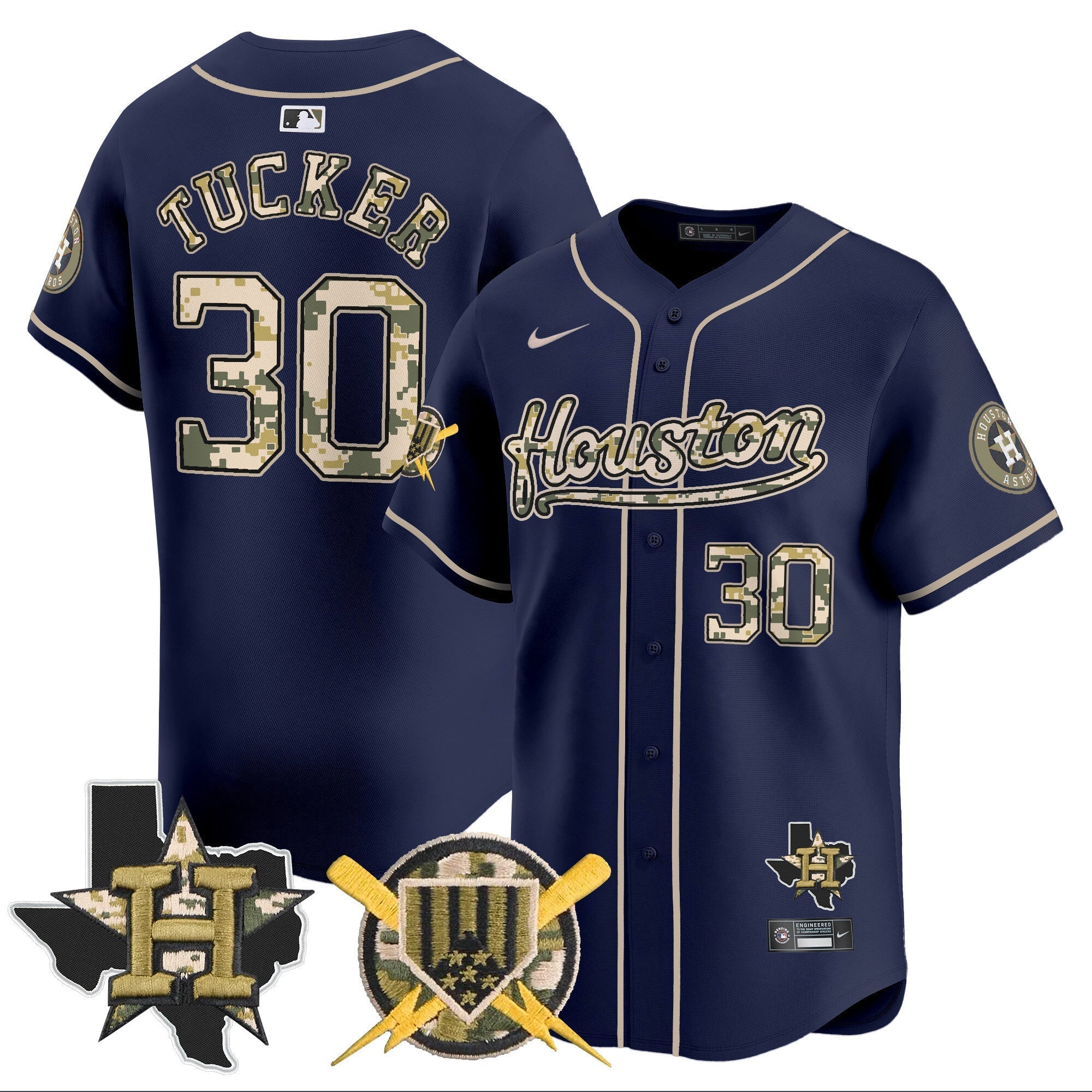 Men's Astros Armed Forces Day Vapor Premier Limited Jersey - All Stitched