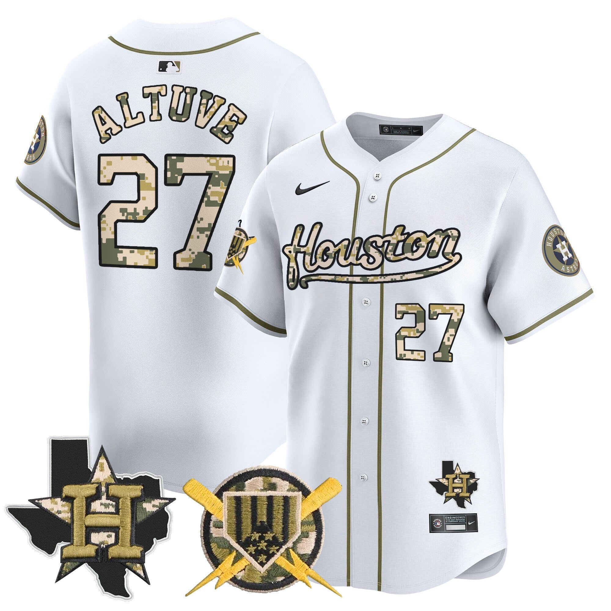 Men's Astros Armed Forces Day Vapor Premier Limited Jersey - All Stitched