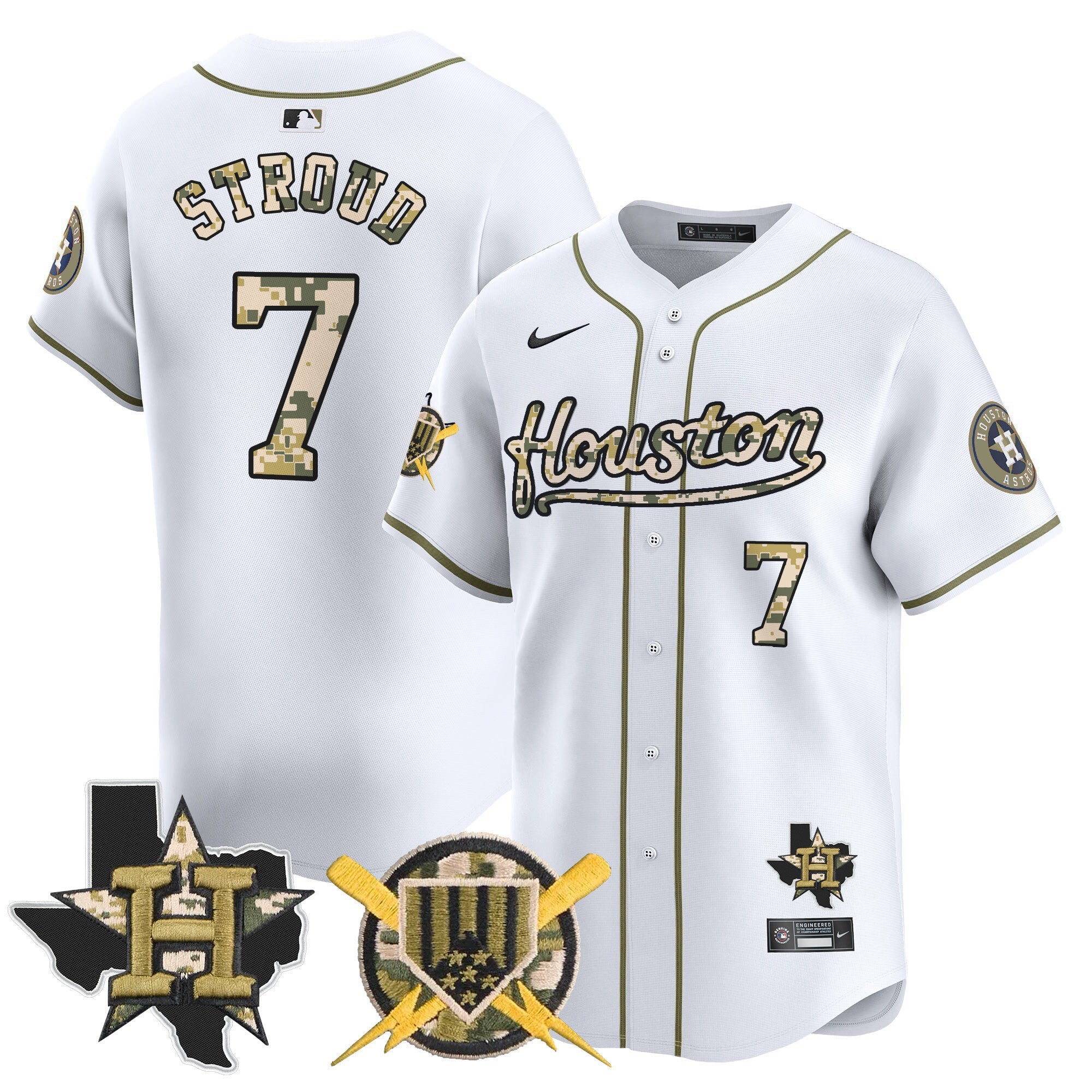 Men's Astros Armed Forces Day Vapor Premier Limited Jersey - All Stitched