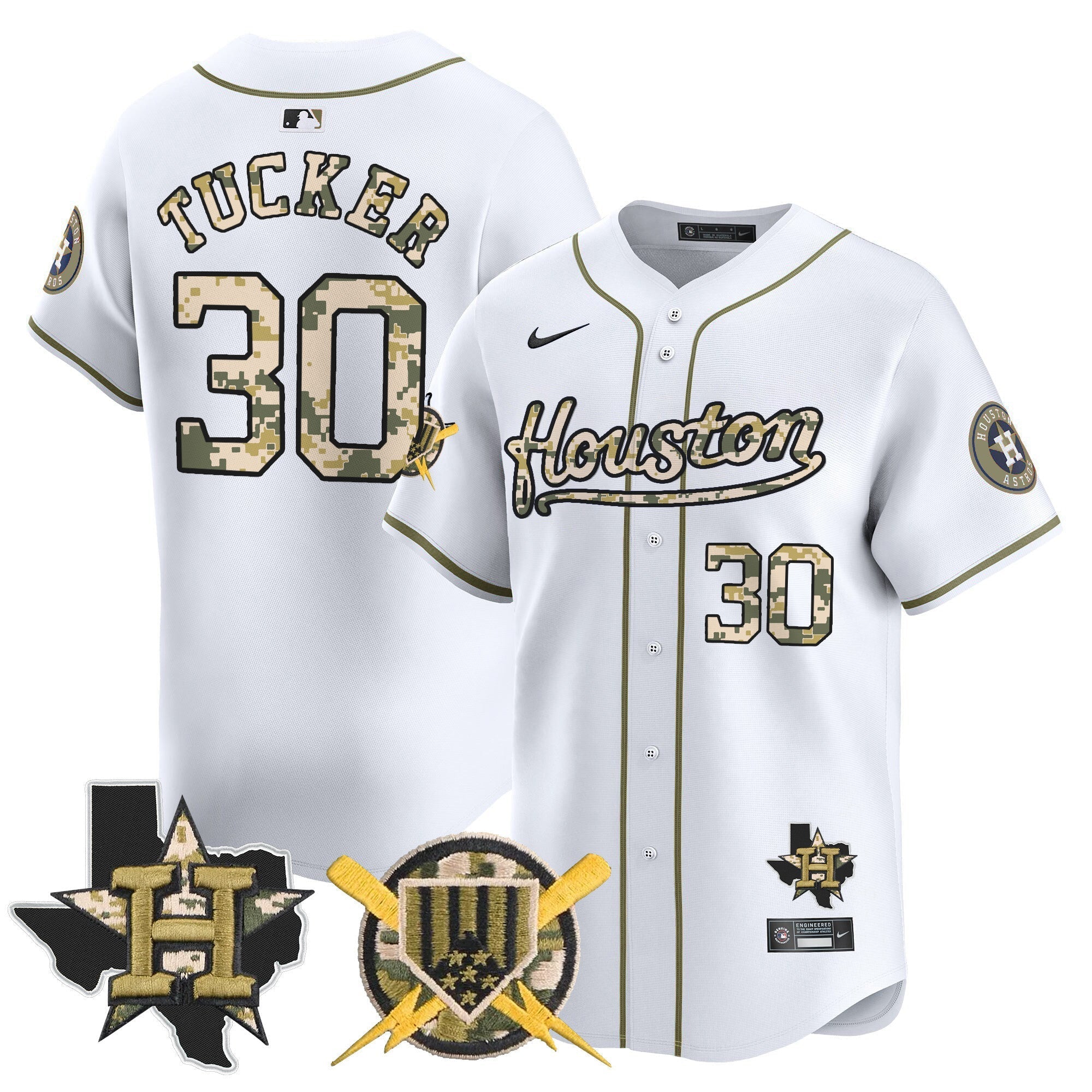 Men's Astros Armed Forces Day Vapor Premier Limited Jersey - All Stitched