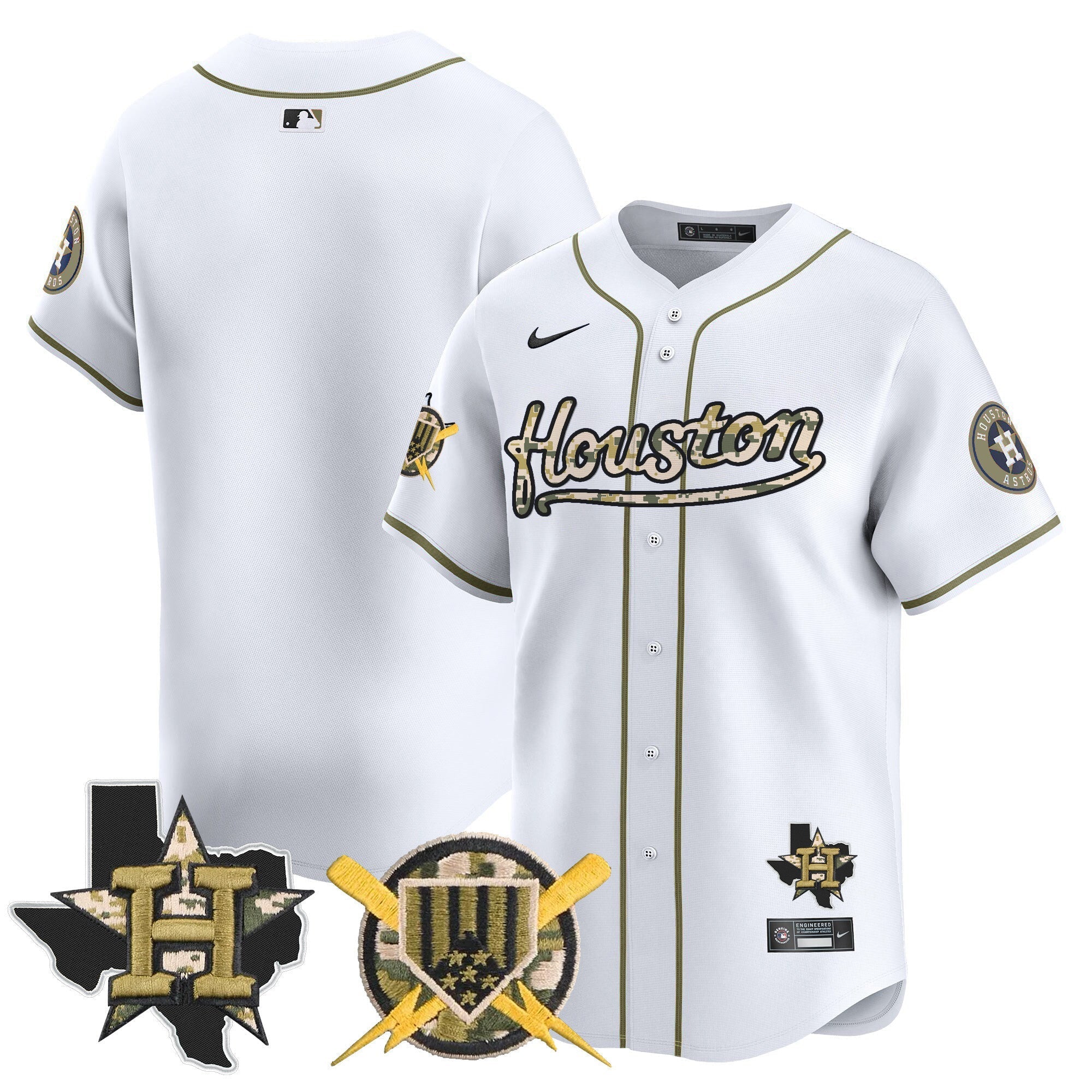 Men's Astros Armed Forces Day Vapor Premier Limited Jersey - All Stitched