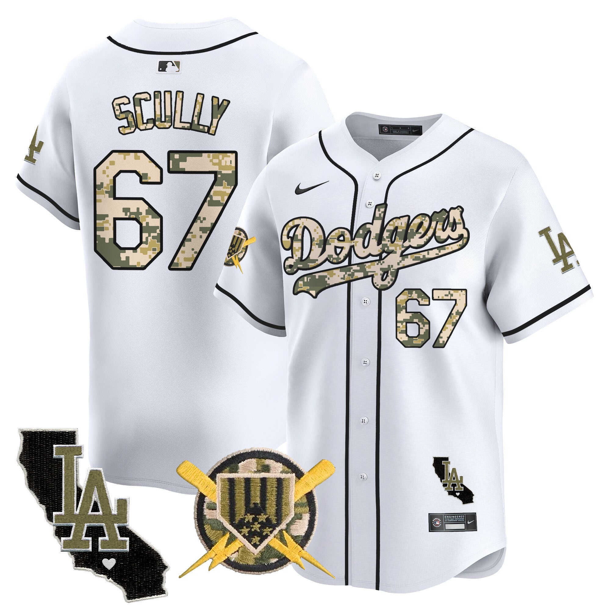 Men's Dodgers Armed Forces Day Vapor Premier Limited Jersey - All Stitched