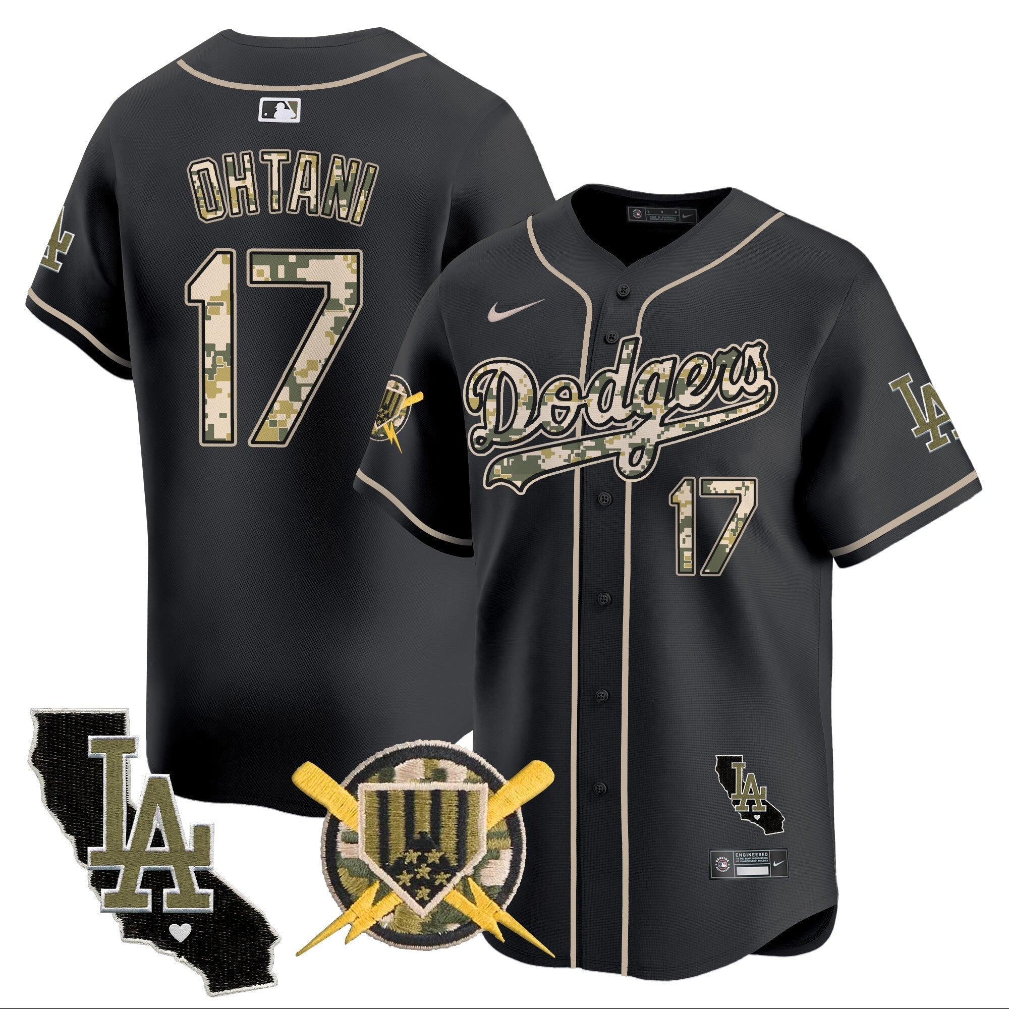 Men's Dodgers Armed Forces Day Vapor Premier Limited Jersey - All Stitched