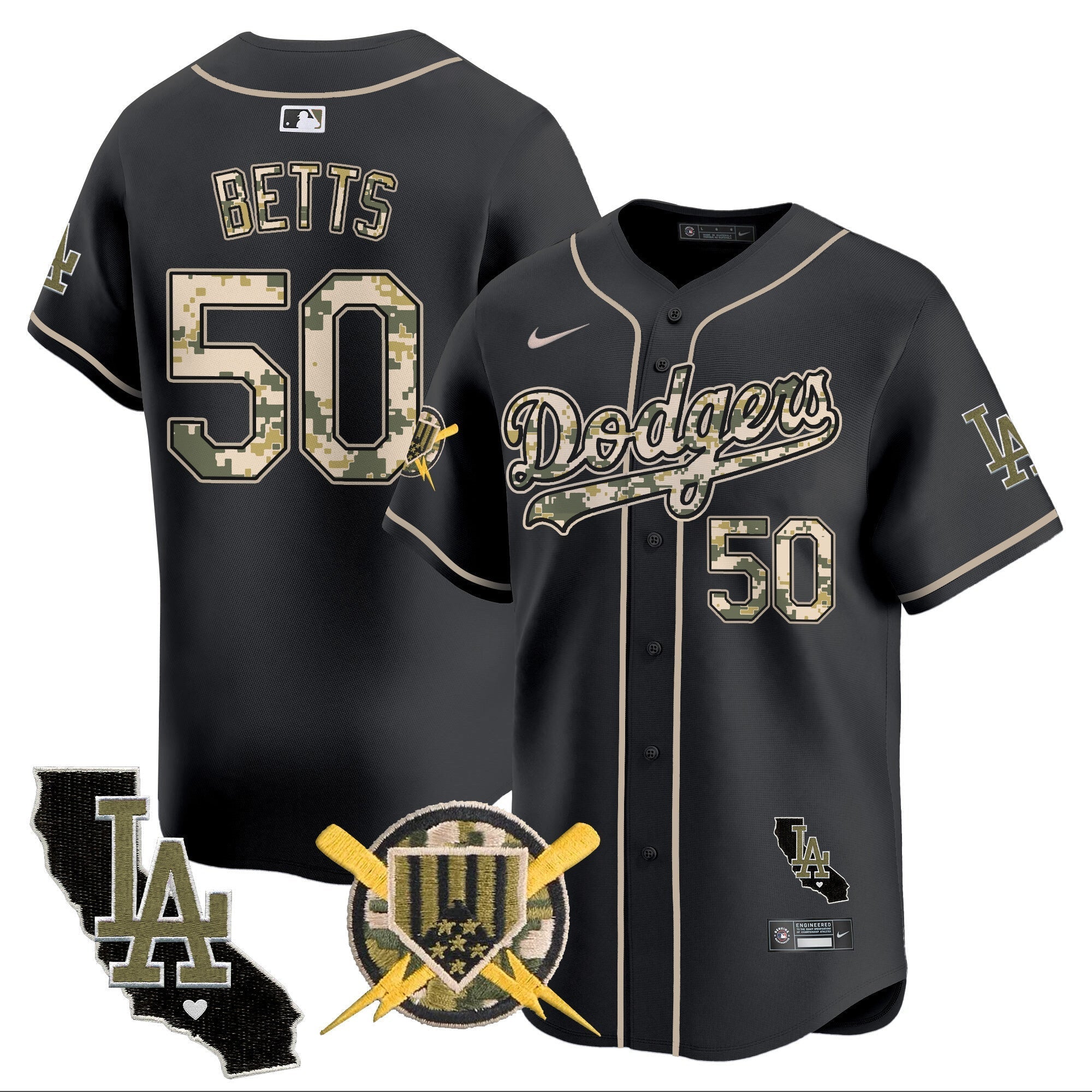 Men's Dodgers Armed Forces Day Vapor Premier Limited Jersey - All Stitched