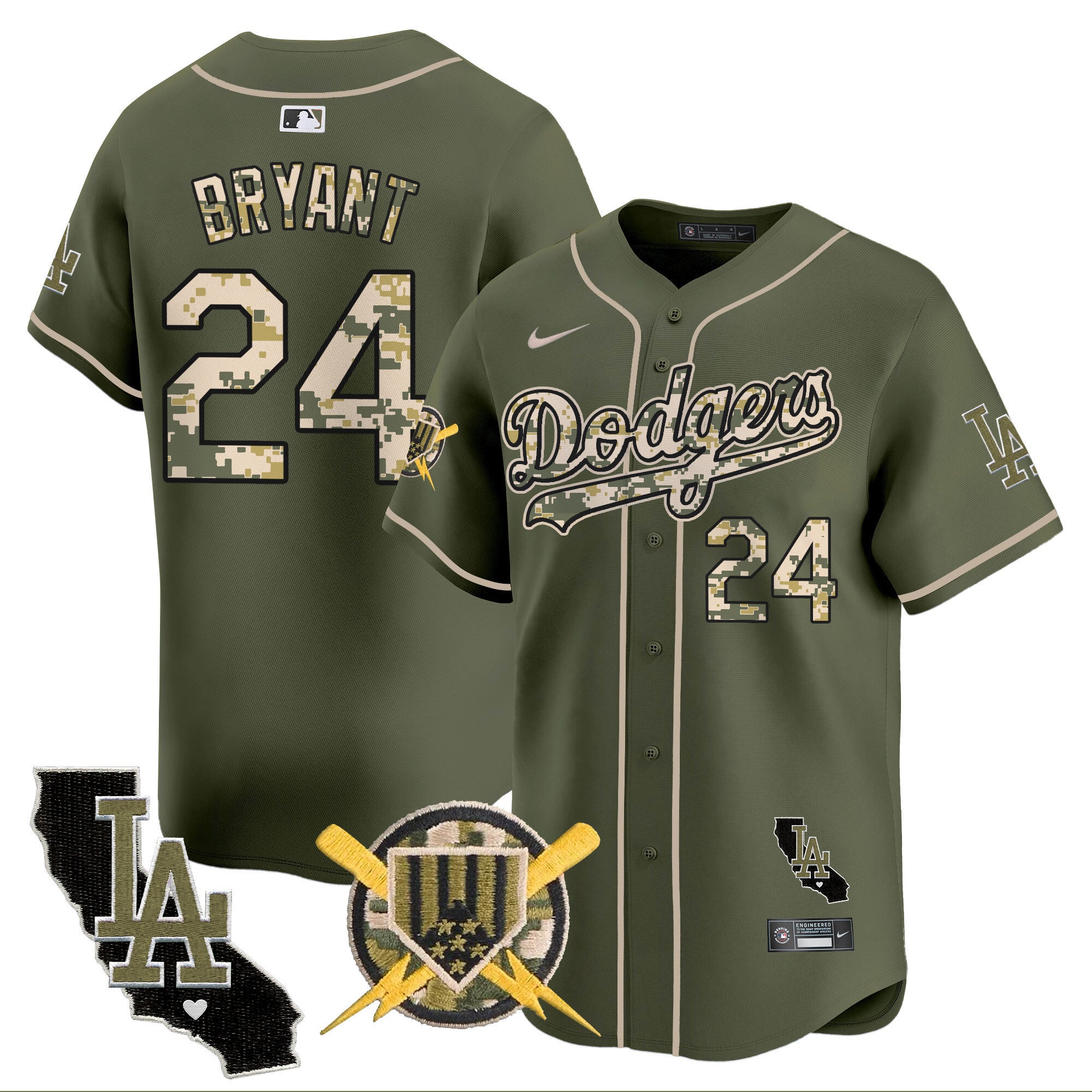 Men's Dodgers Armed Forces Day Vapor Premier Limited Jersey - All Stitched