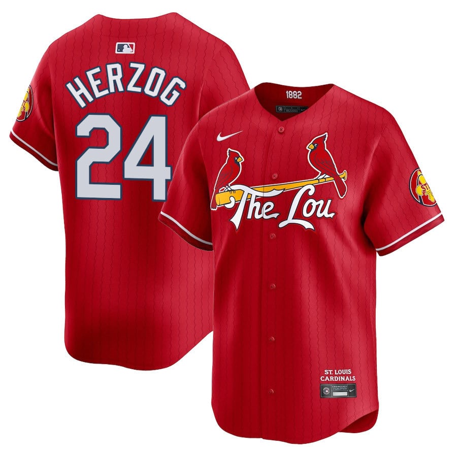 Men's St. Louis Cardinals Red 2024 City Connect Limited Jersey TLA - All Stitched