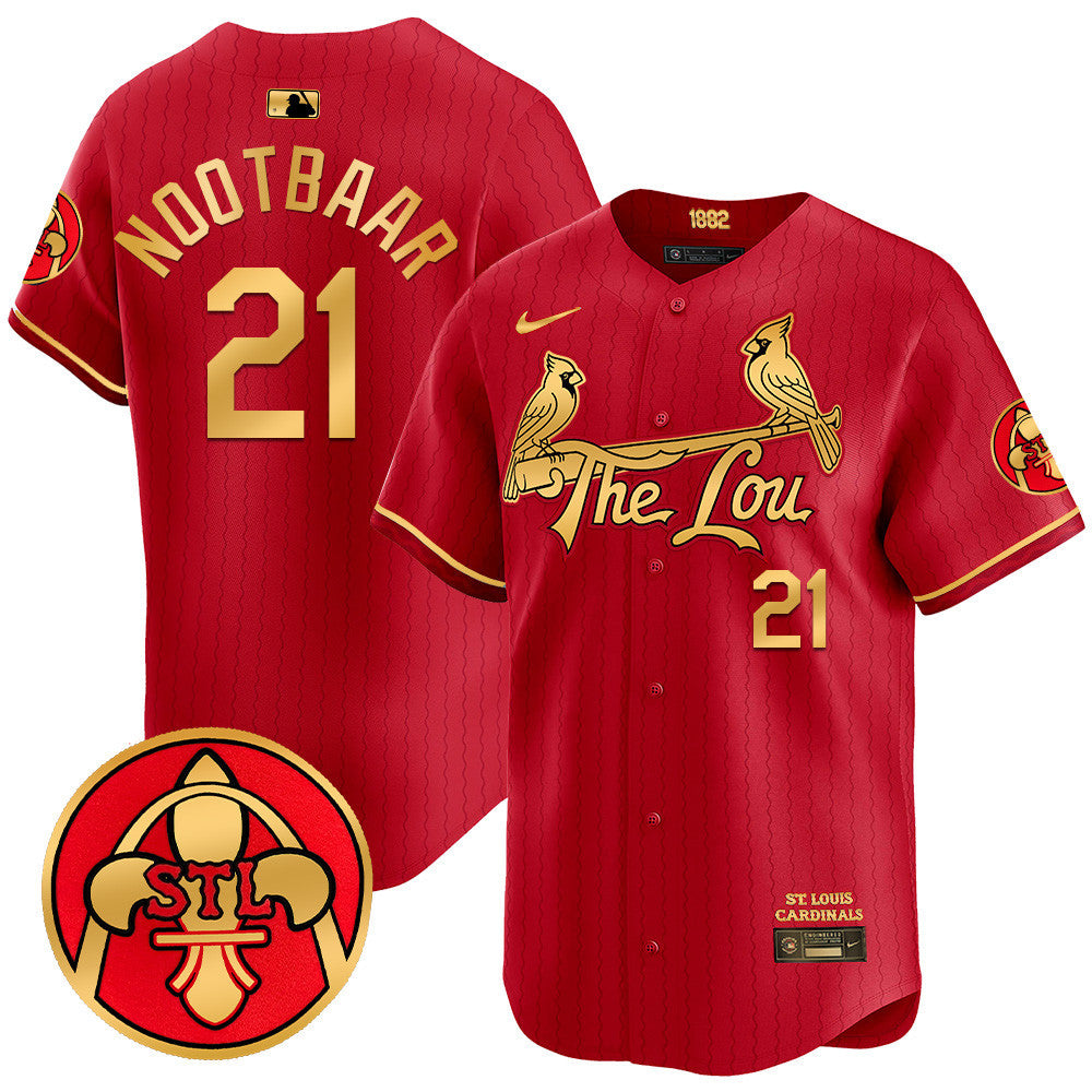 Men's St. Louis Cardinals Red 2024 City Connect Limited Jersey TLA - All Stitched