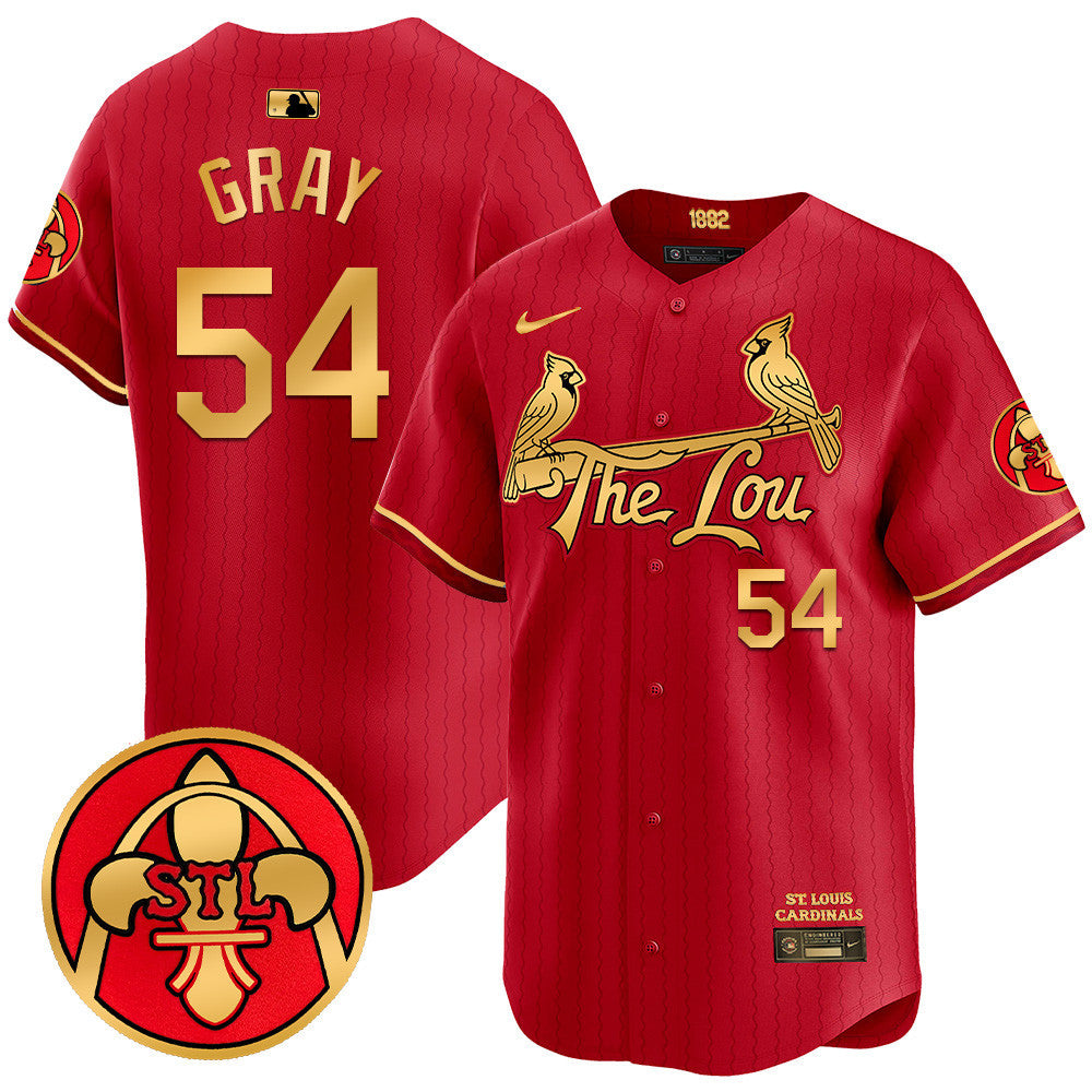 Men's St. Louis Cardinals Red 2024 City Connect Limited Jersey TLA - All Stitched