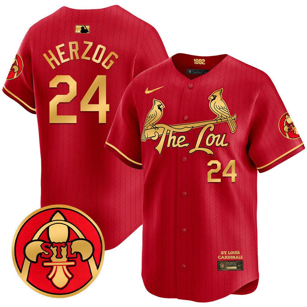 Men's St. Louis Cardinals Red 2024 City Connect Limited Jersey TLA - All Stitched