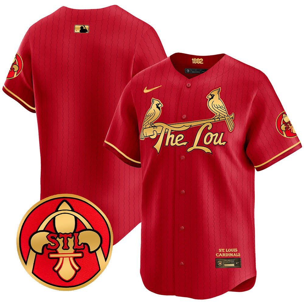 Men's St. Louis Cardinals Red 2024 City Connect Limited Jersey TLA - All Stitched