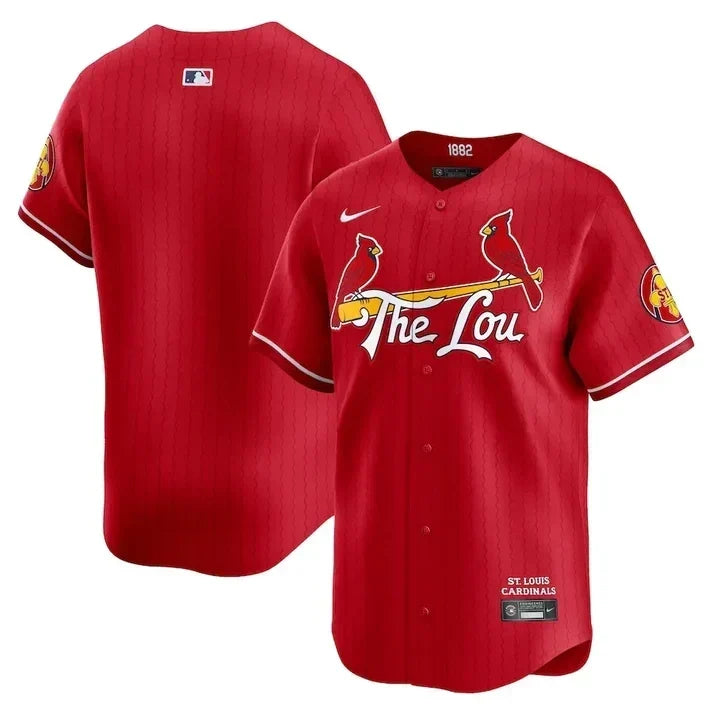 Men's St. Louis Cardinals Red 2024 City Connect Limited Jersey TLA - All Stitched