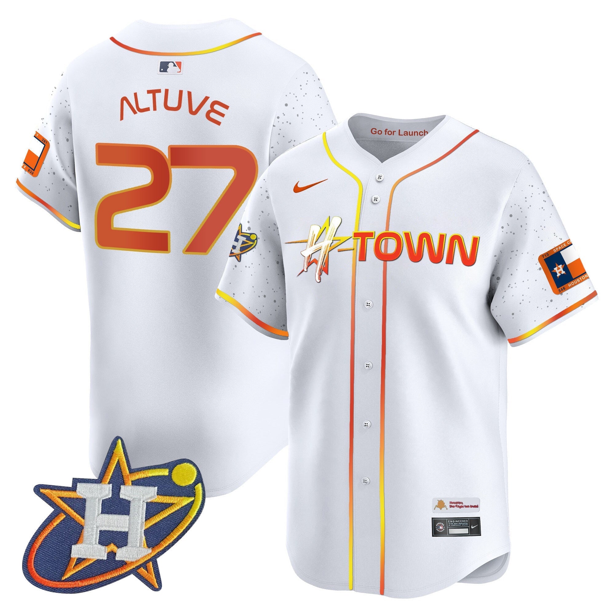 Men's Astros 2024 Space City H-Town Vapor Premier Limited Jersey - All Stitched
