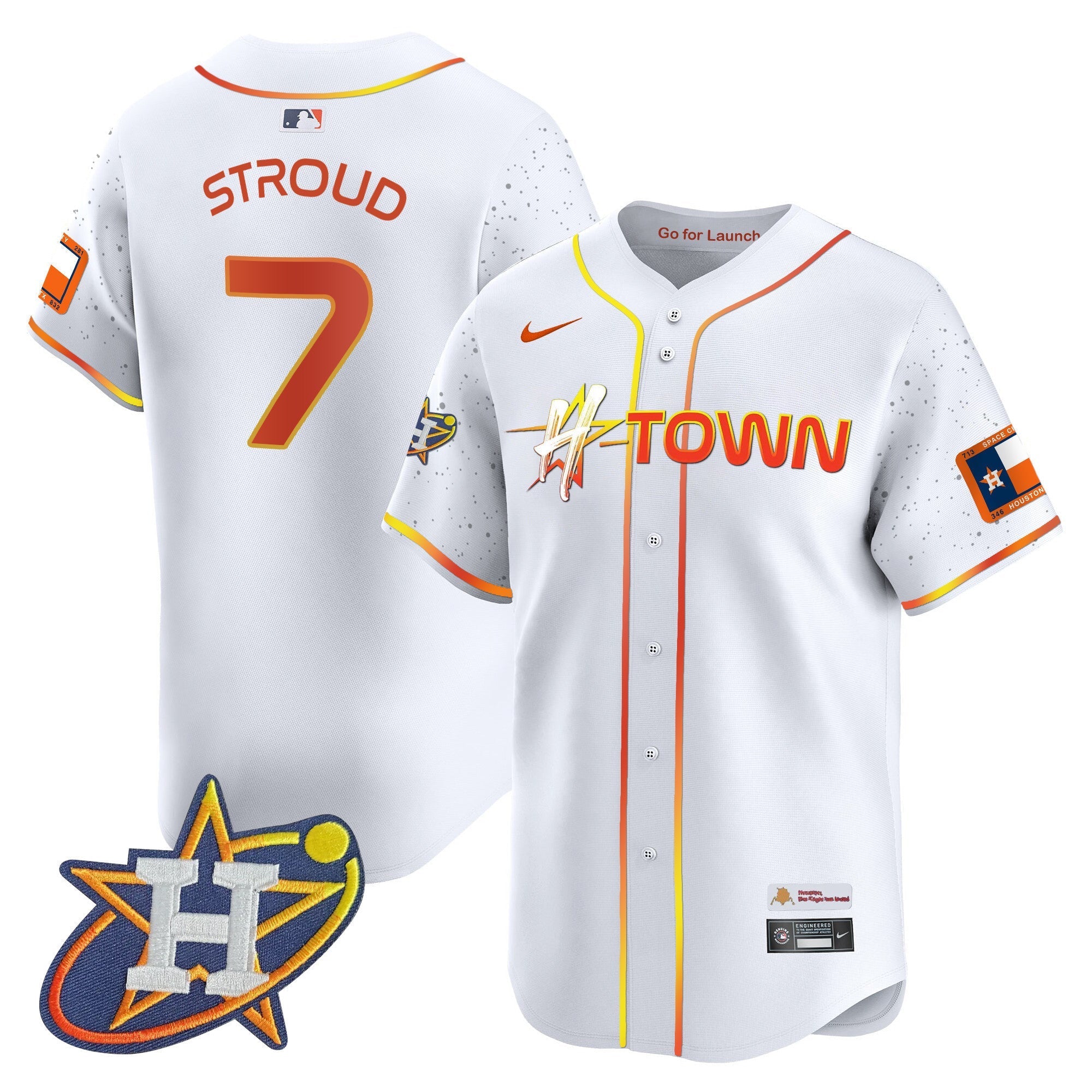 Men's Astros 2024 Space City H-Town Vapor Premier Limited Jersey - All Stitched