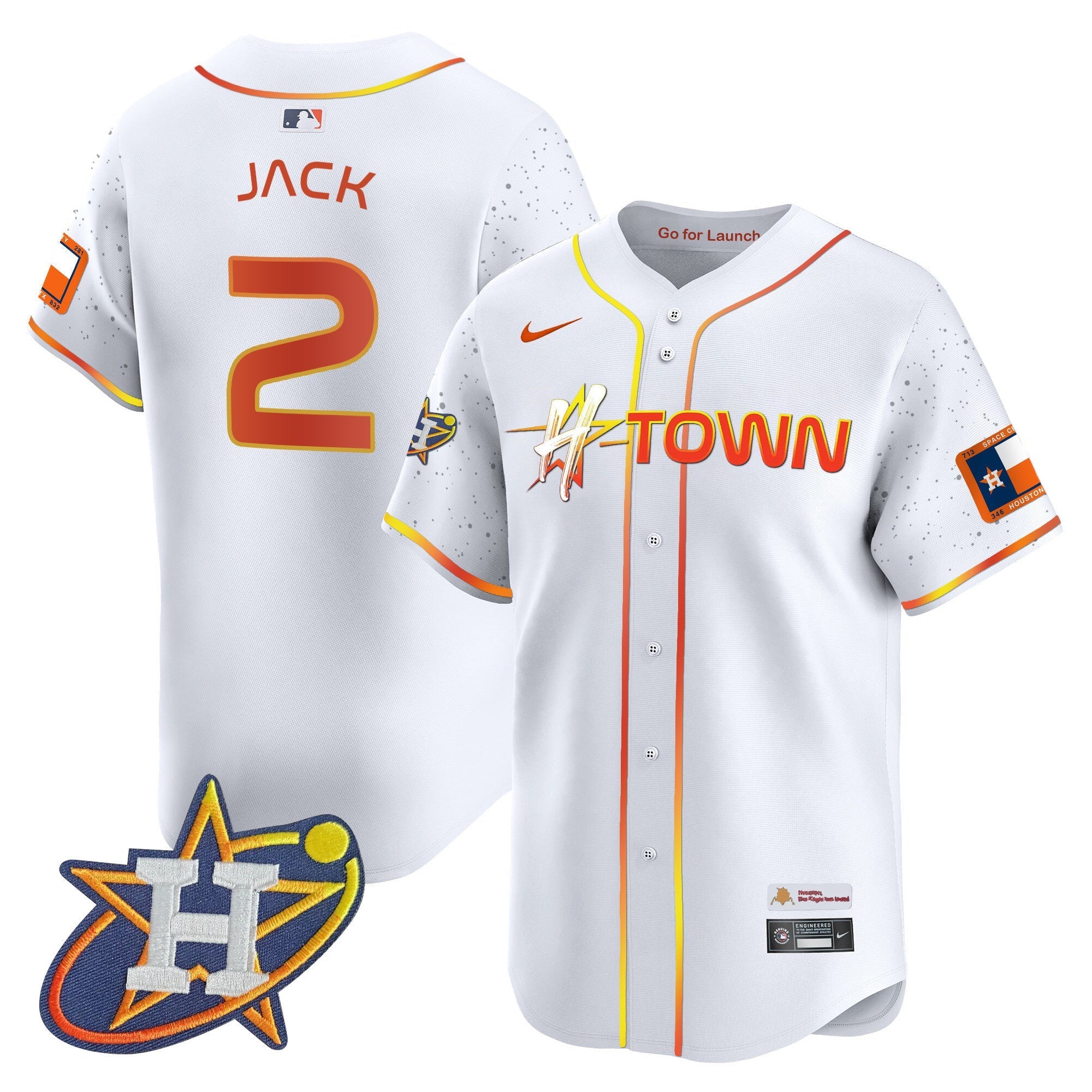 Men's Astros 2024 Space City H-Town Vapor Premier Limited Jersey - All Stitched