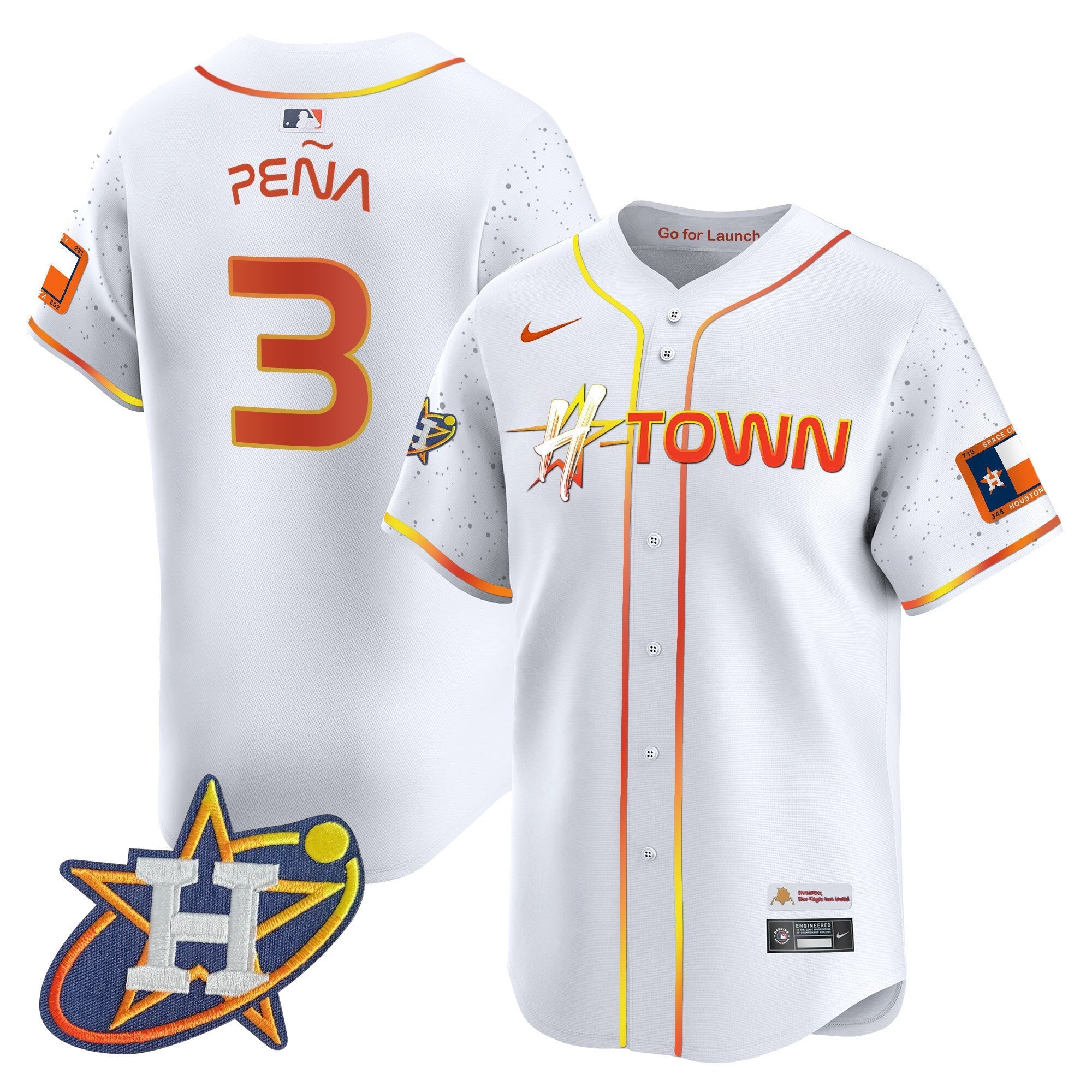 Men's Astros 2024 Space City H-Town Vapor Premier Limited Jersey - All Stitched