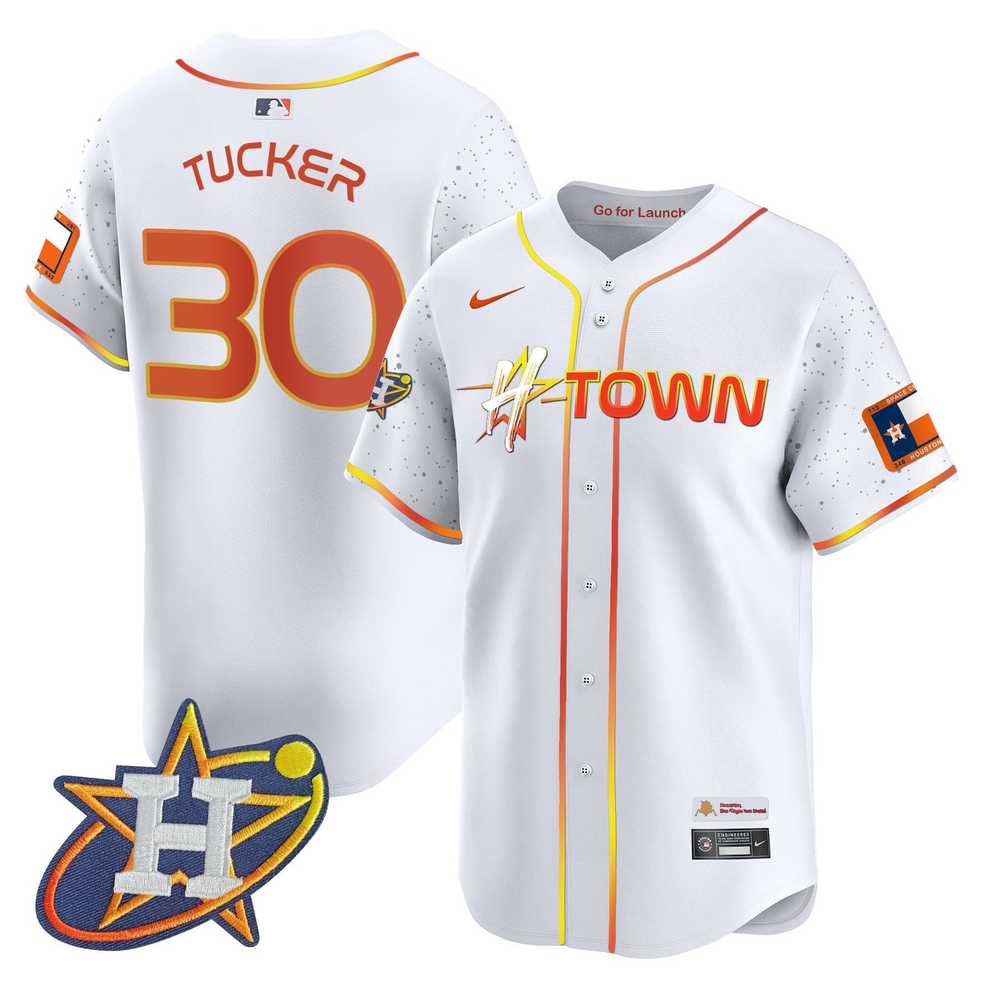 Men's Astros 2024 Space City H-Town Vapor Premier Limited Jersey - All Stitched