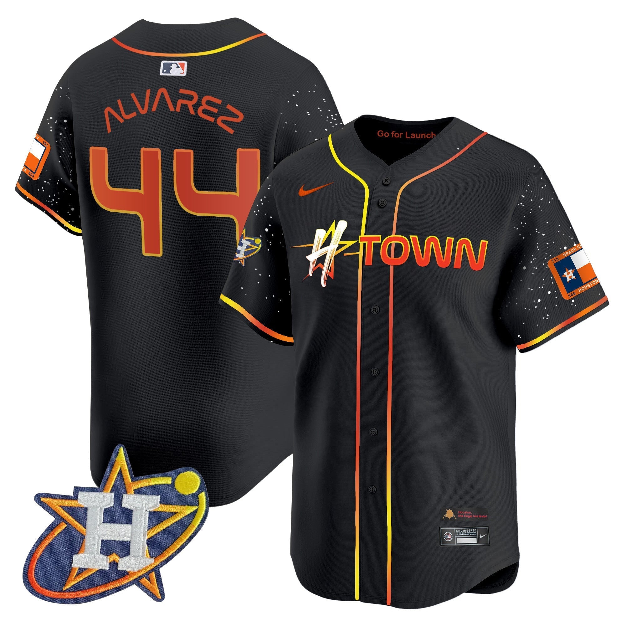 Men's Astros 2024 Space City H-Town Vapor Premier Limited Jersey - All Stitched